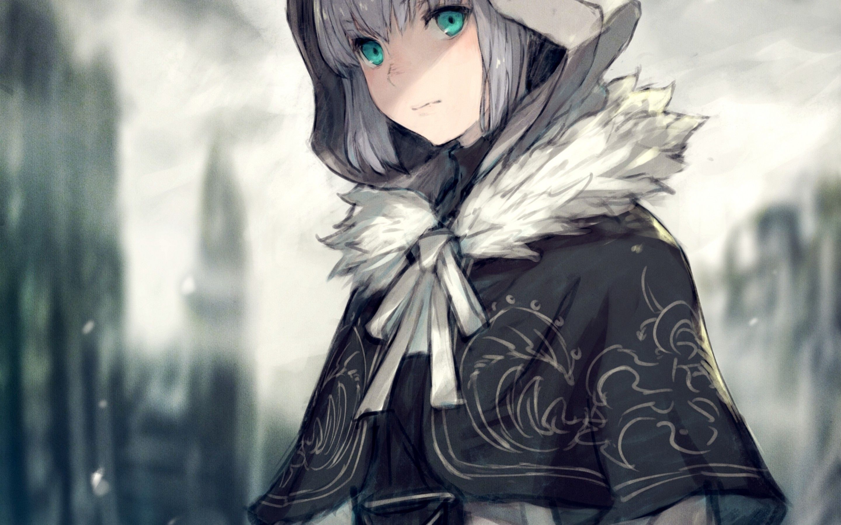 Download 2880x1800 Fate Grand Order, Gray, Hoodie, Cape, Lord El Melloi Ii Sei No Jikenbo Wallpaper For MacBook Pro 15 Inch