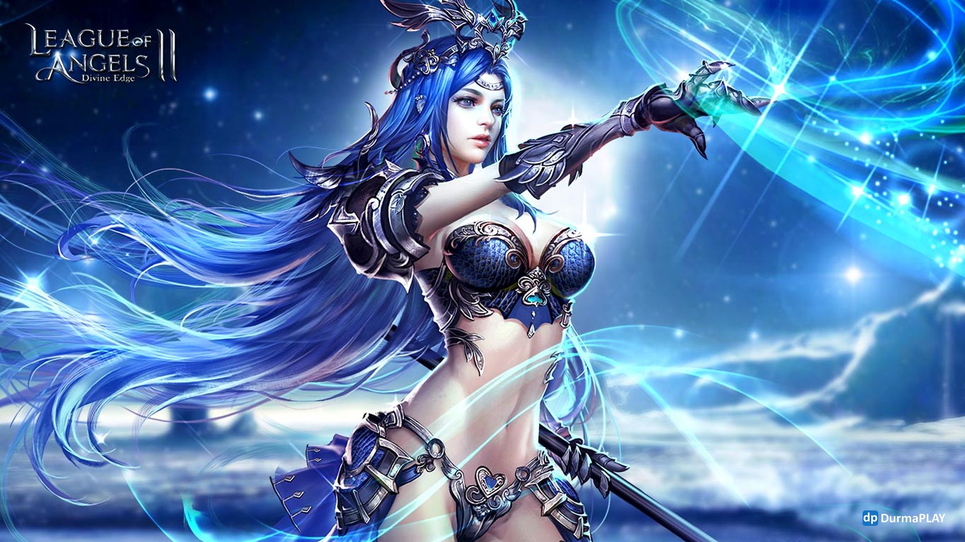 League Of Angels Ii Characters Aurora Angel Of Arctic Armor Decorated With Rare Precious Stone Desktop HD Wallpaper For Pc Tablet And Mobile 1920x1080, Wallpaper13.com