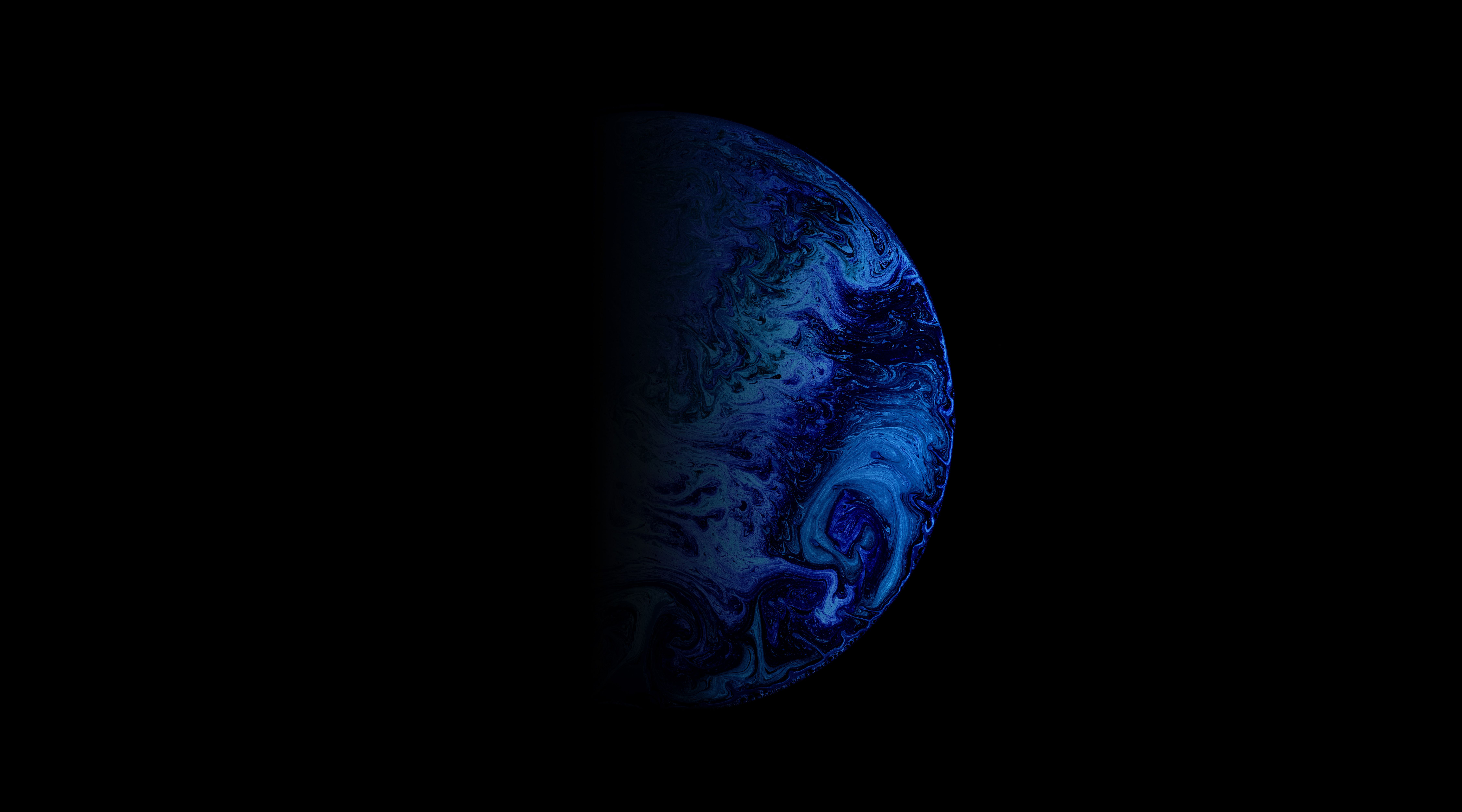 Planet Wallpaper 4K, Astronomy, Outer space, Blue, Black background, Space