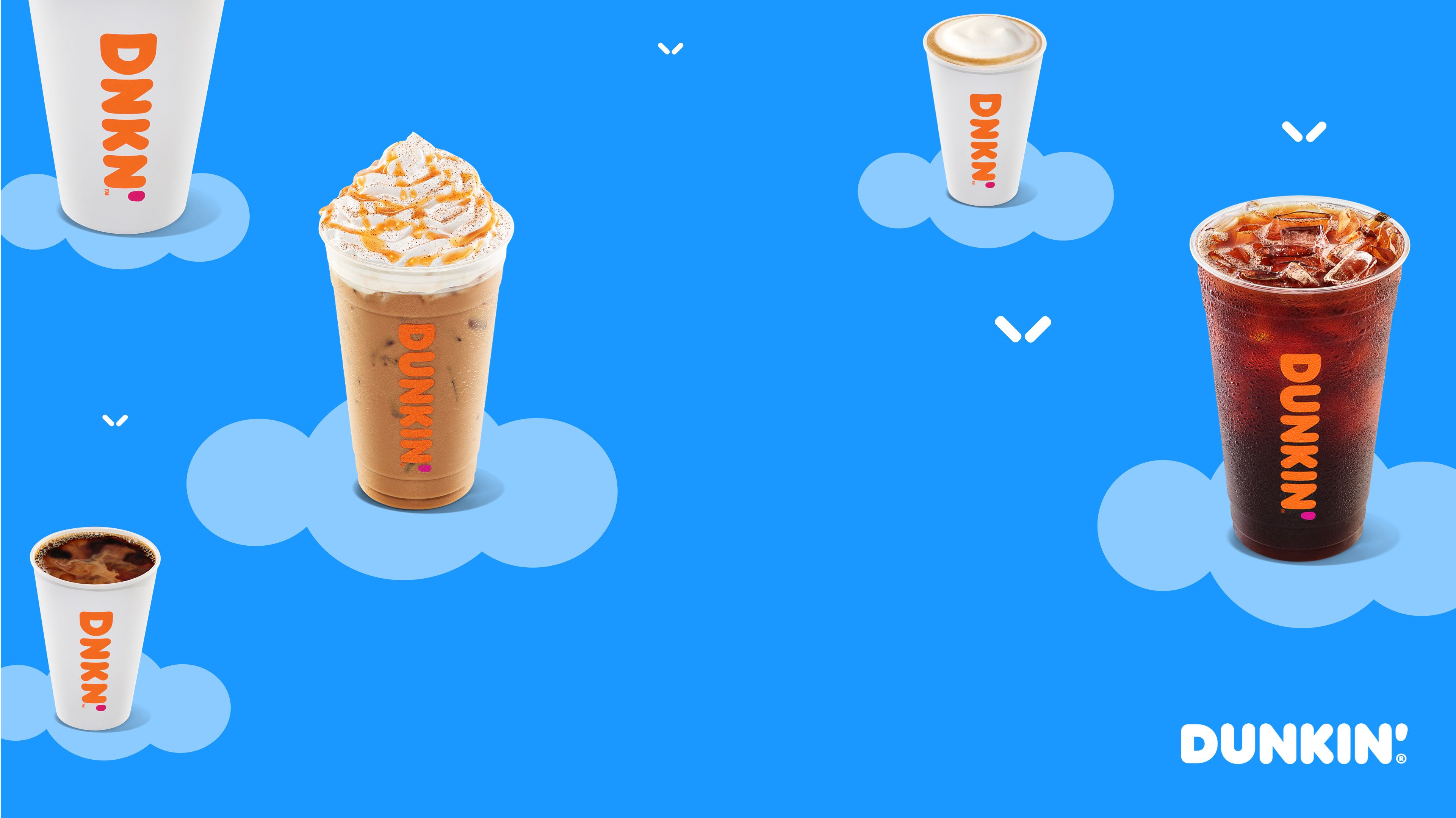 Dunkin' Background for Your Virtual Coffee Break. Dunkin'