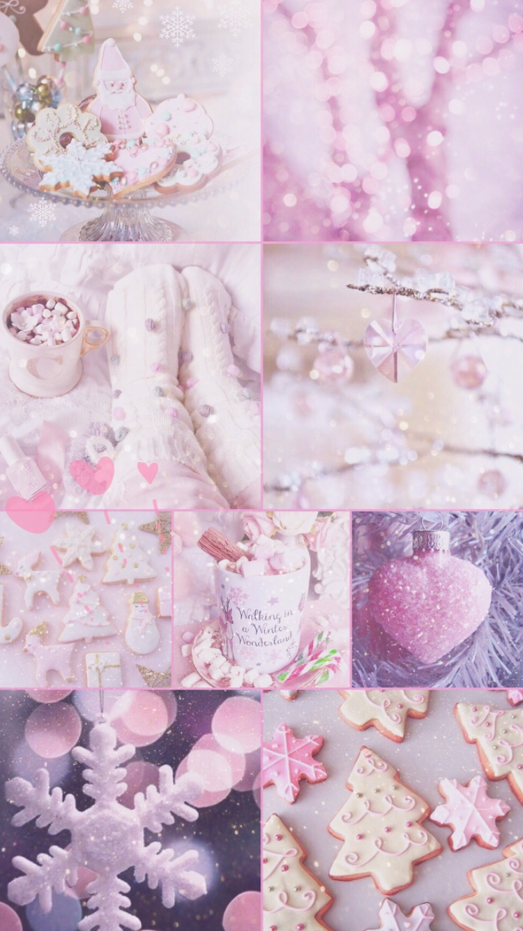 ♡ Breakfast at Jenny's ♡. Pink wallpaper, Pink christmas, Aesthetic iphone wallpaper