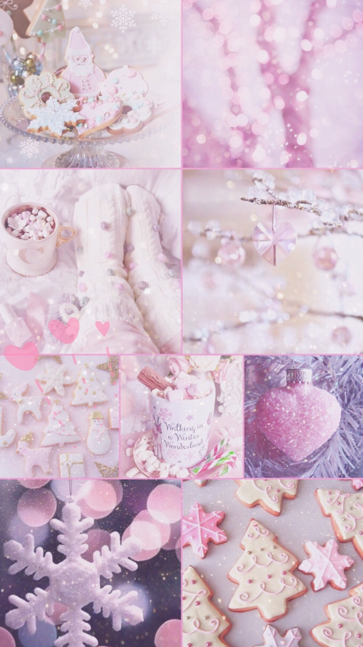 ♡ Breakfast at Jenny's ♡. Pink wallpaper, Pink christmas, Aesthetic pastel wallpaper