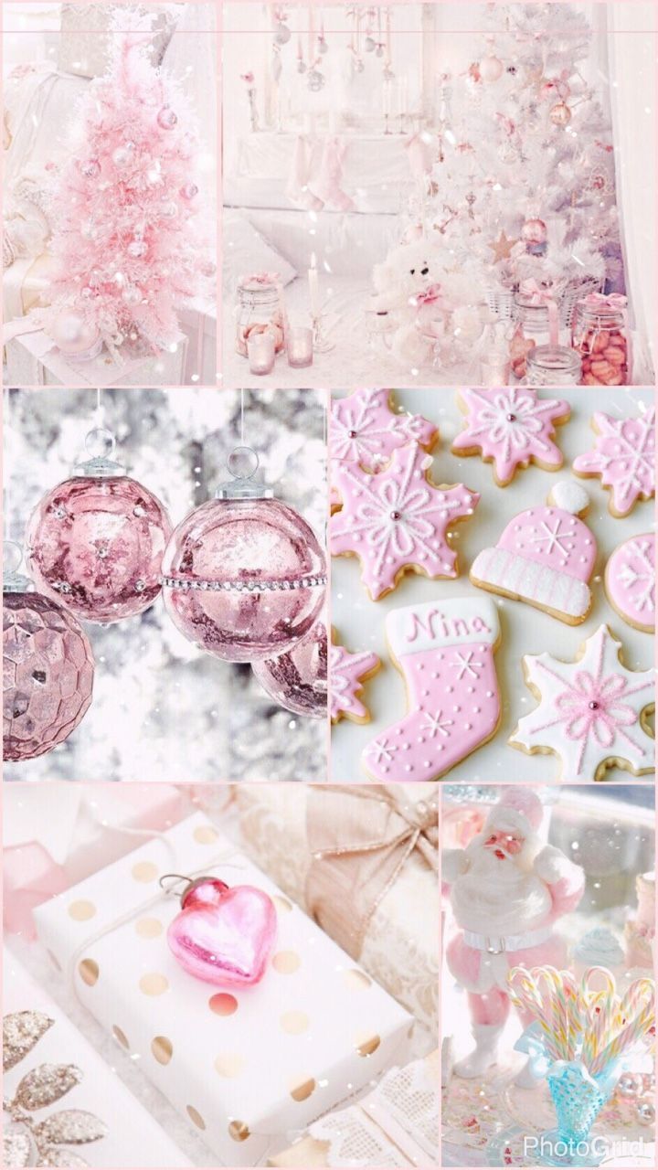 Pink christmas. Christmas wallpaper, Pink christmas, Christmas aesthetic