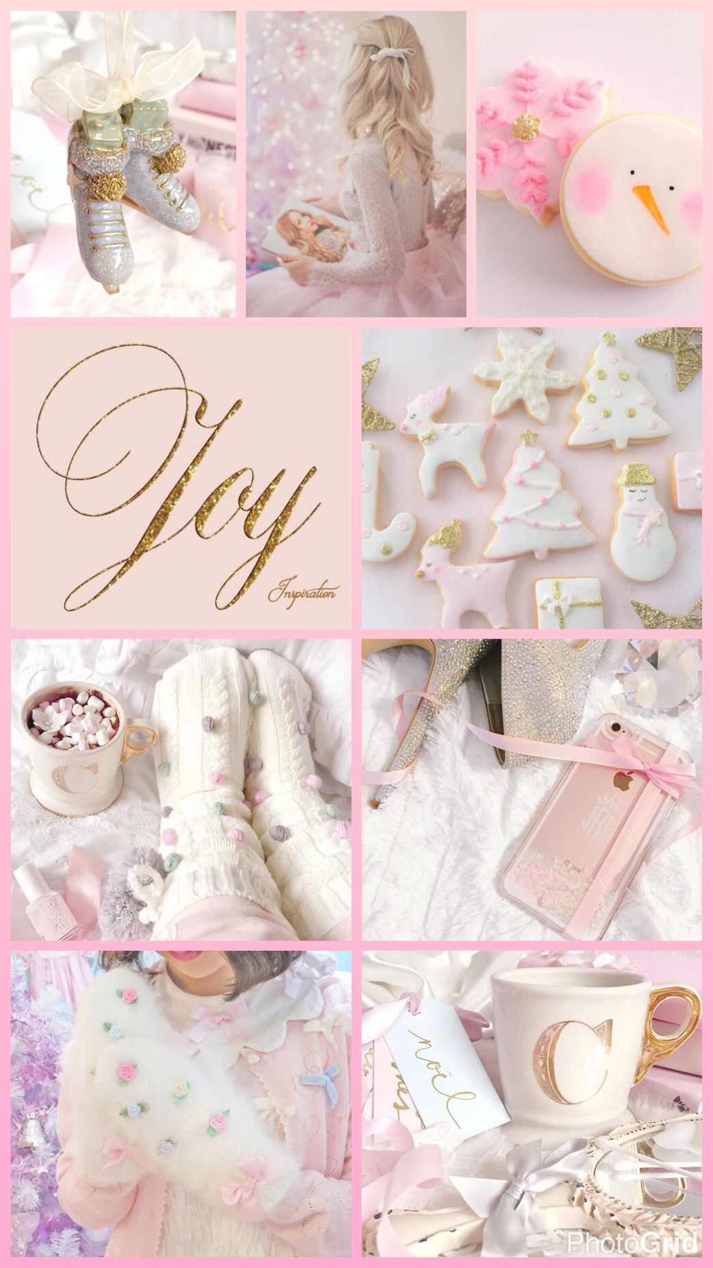 YouTube Glam Vlogs By Rose. Cute Christmas Wallpaper, Pink Aesthetic, Pink Christmas