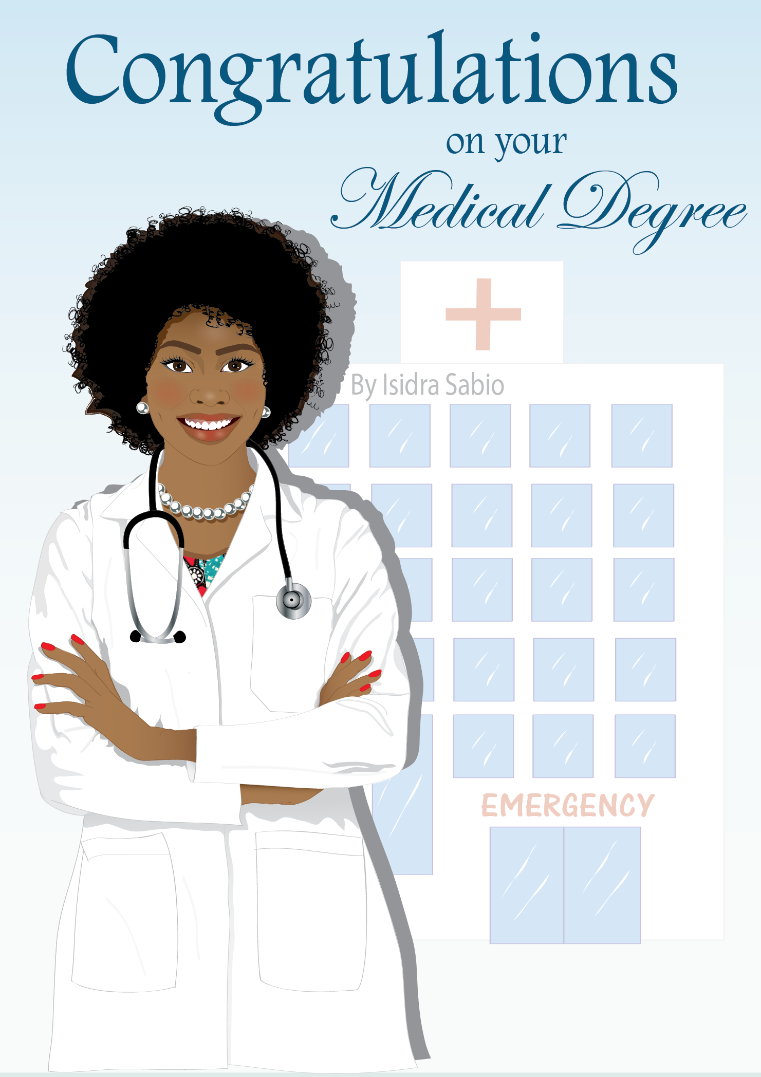 Available NOW This Afrocentric Congratulation On Your Medical Degree Card For Women Shows A Beautiful, Confide. Medical School Graduation, Medical, Medical Degree