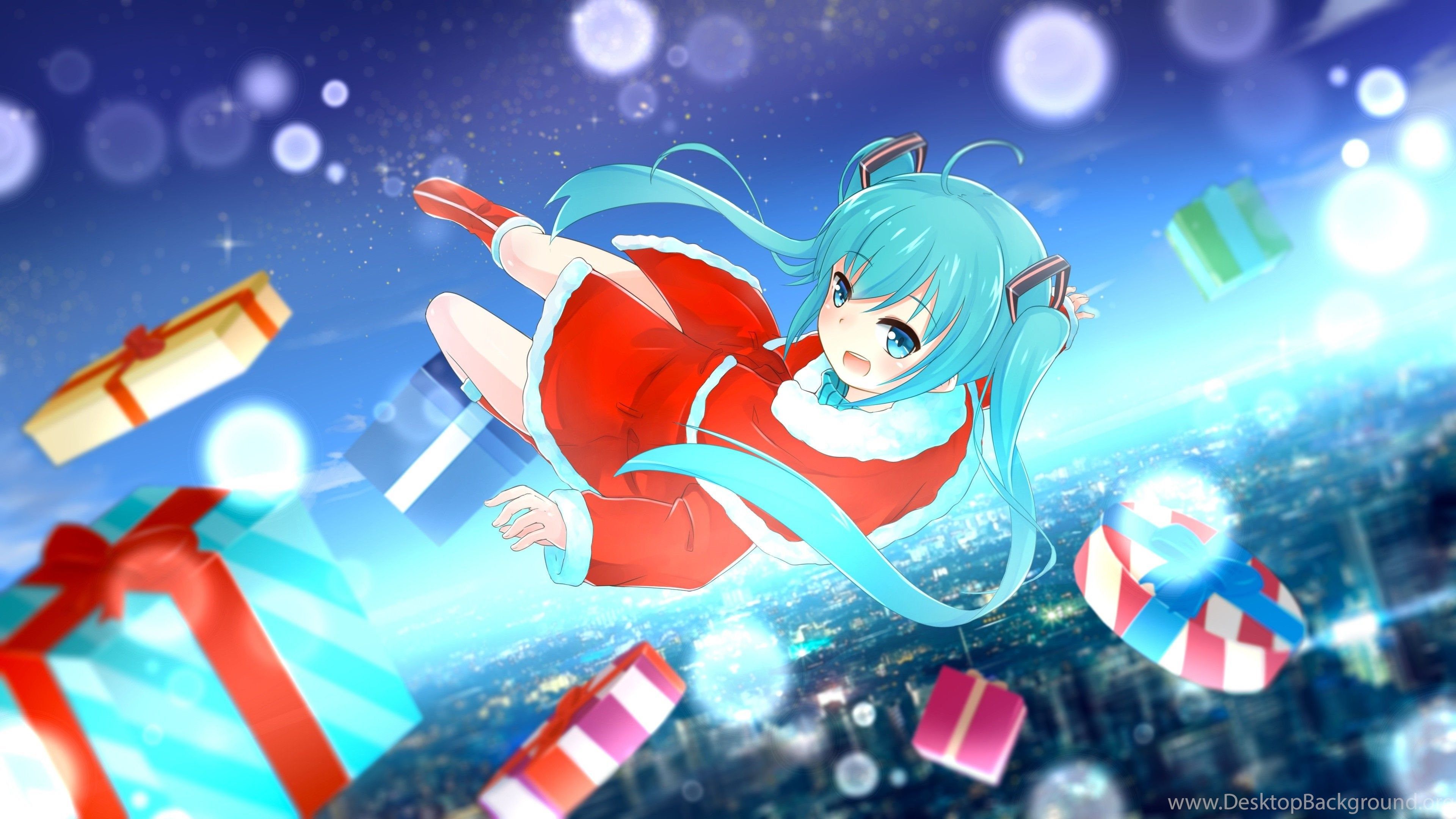 Anime, Anime Girls, Vocaloid, Hatsune Miku, Christmas Wallpaper HD Desktop Background