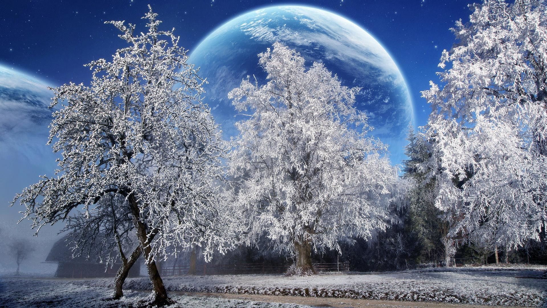 beautiful winter scenery wallpaper