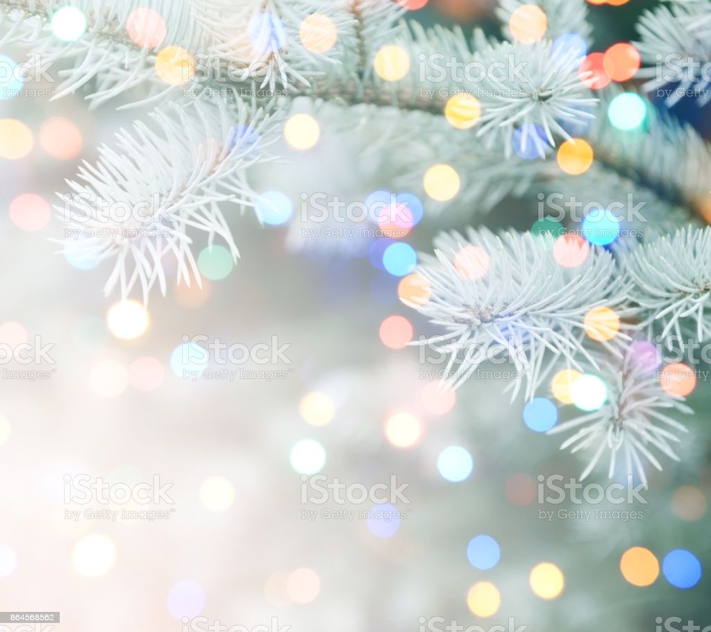 Christmas Tree With Bokeh Light Image Now