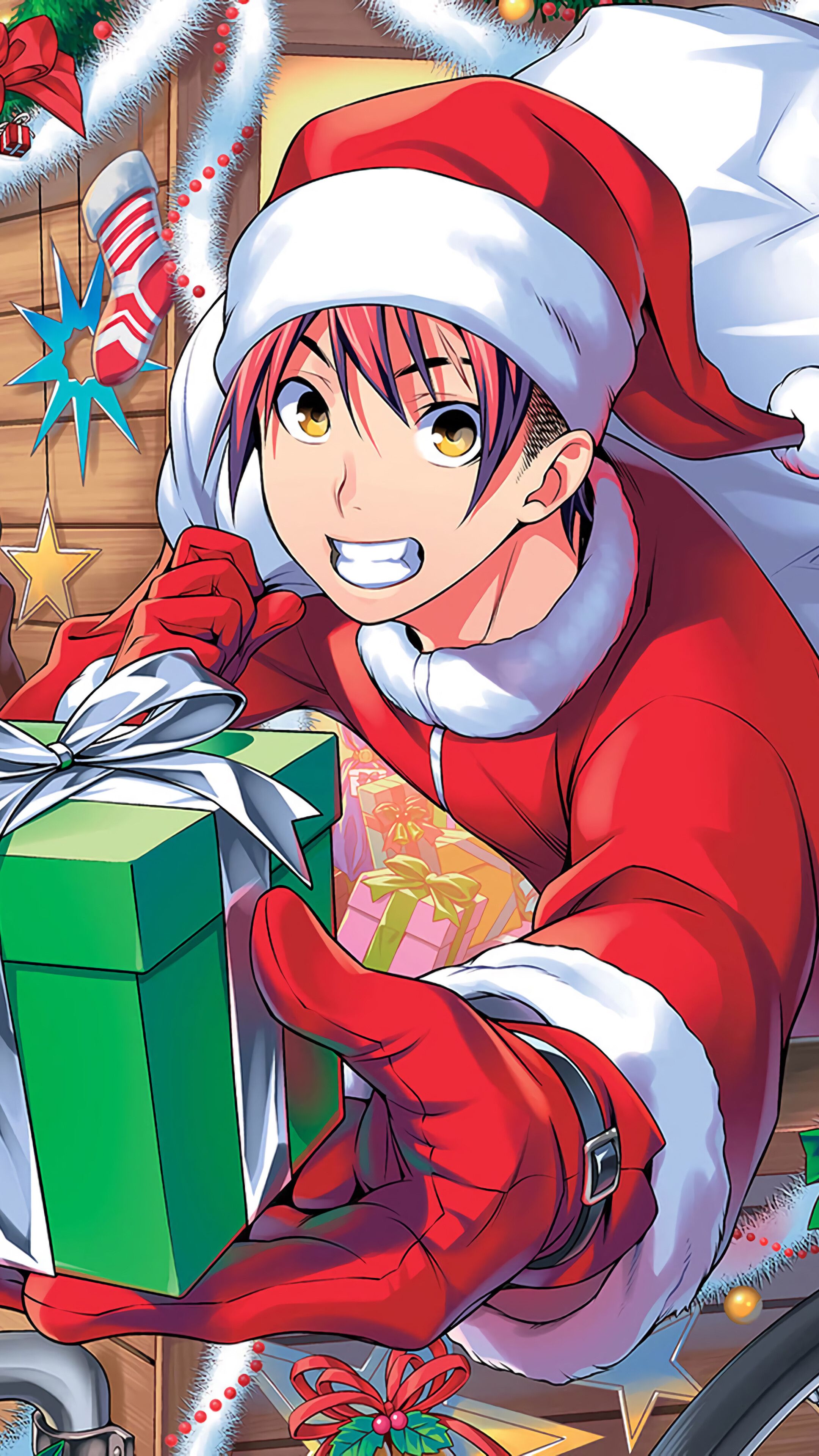 326955 Food Wars, Anime, Christmas, 4K phone HD Wallpapers, Image, Backgrounds, Photos and Pictures