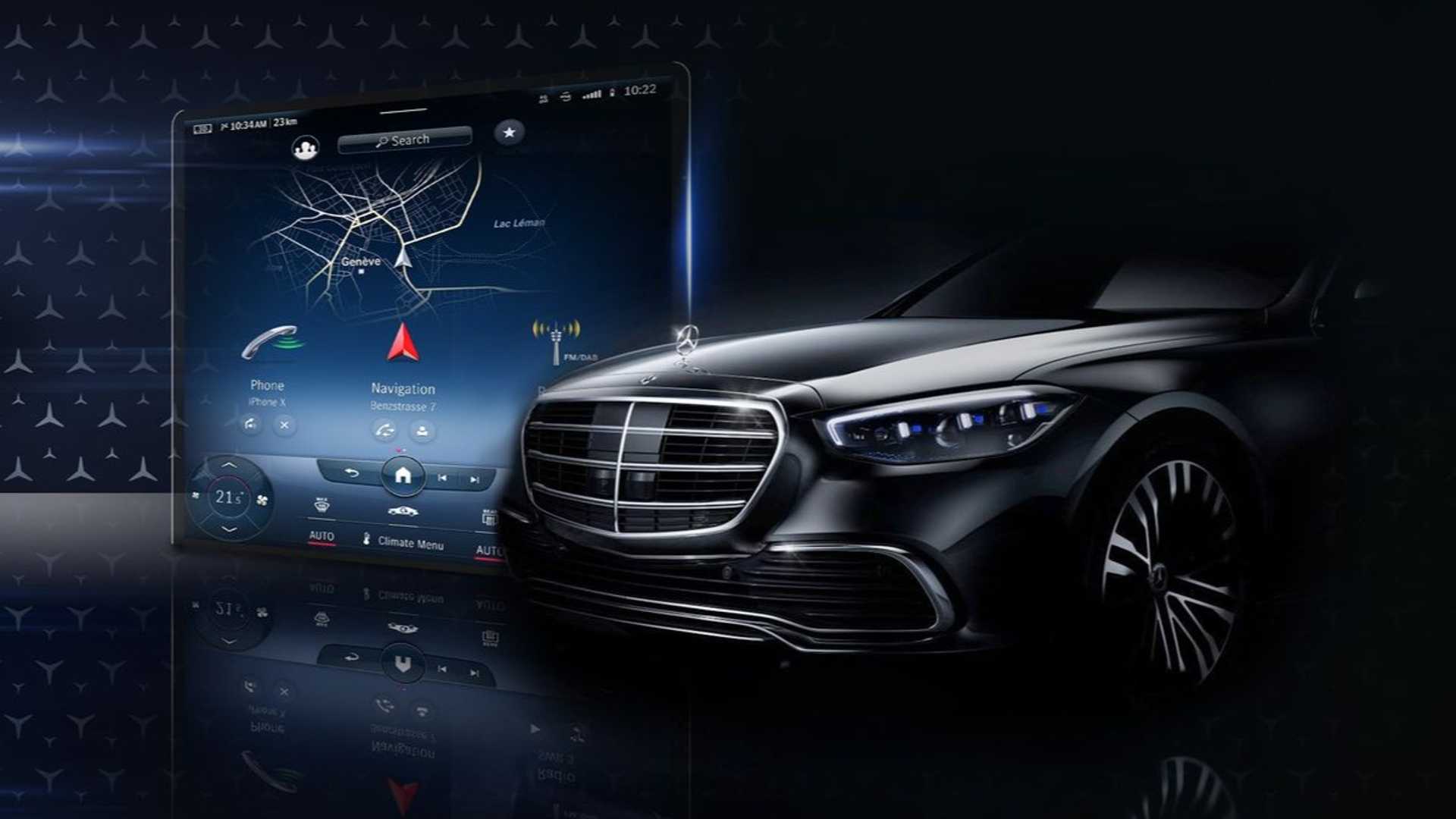 Mercedes S Class Interior Teased, Big MBUX Reveal Due July 8