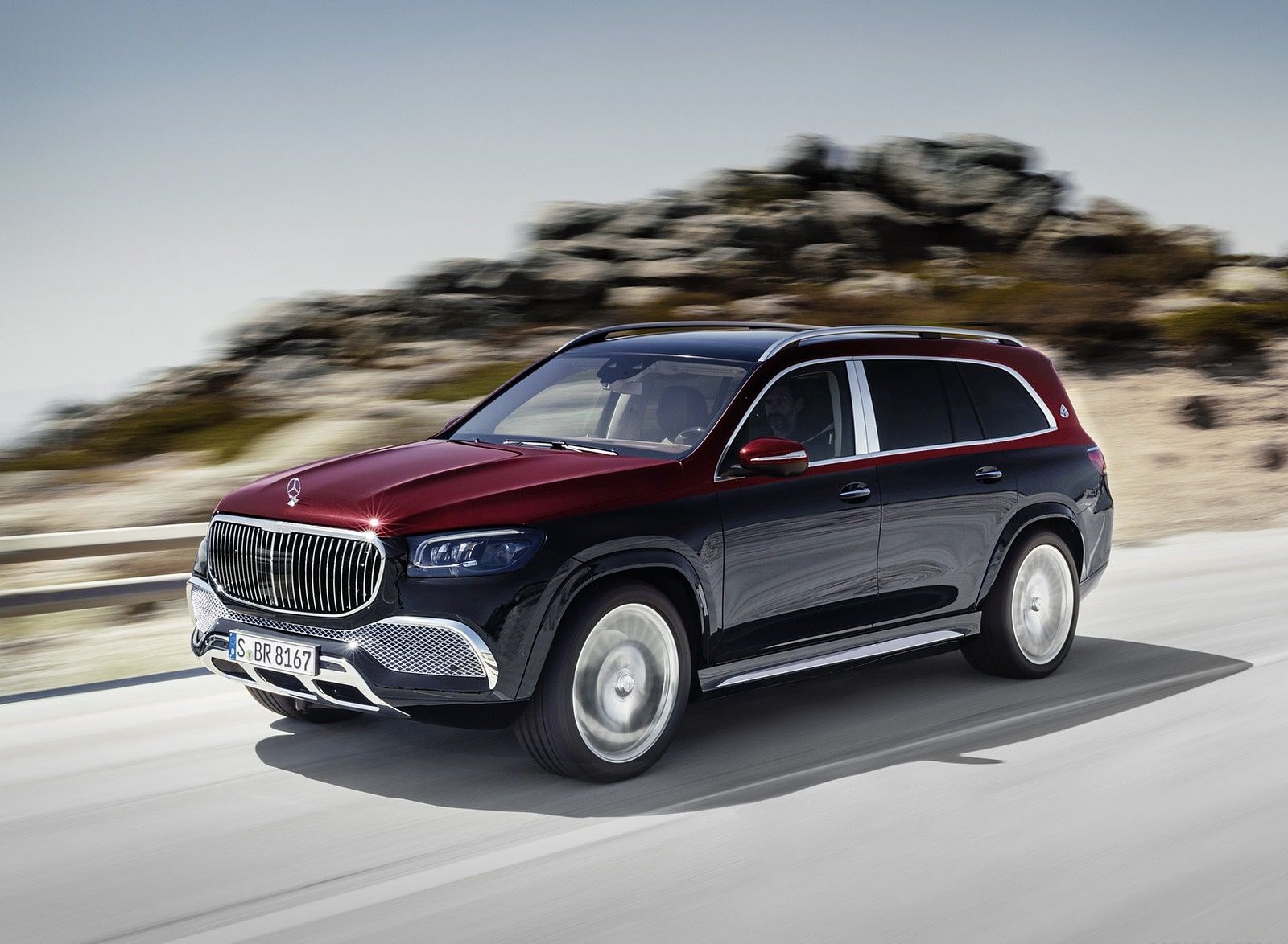 Mercedes Maybach GLS 600 (Color: Rubellite Red Or Obsidian Black) Front Three Quarter Wallpaper (83)