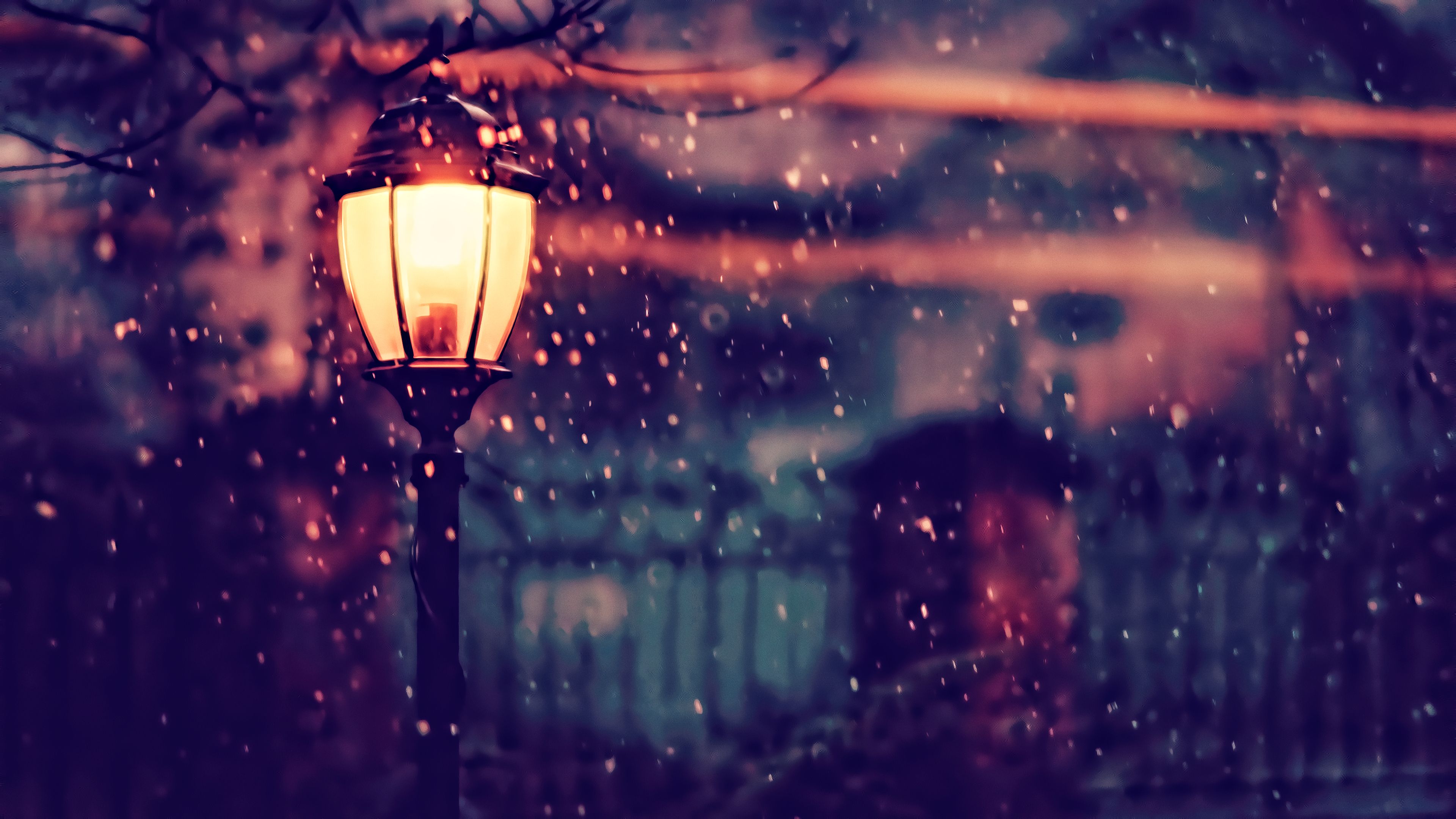Street Light Winter 4K Wallpaper, HD Other 4K Wallpaper, Image, Photo and Background