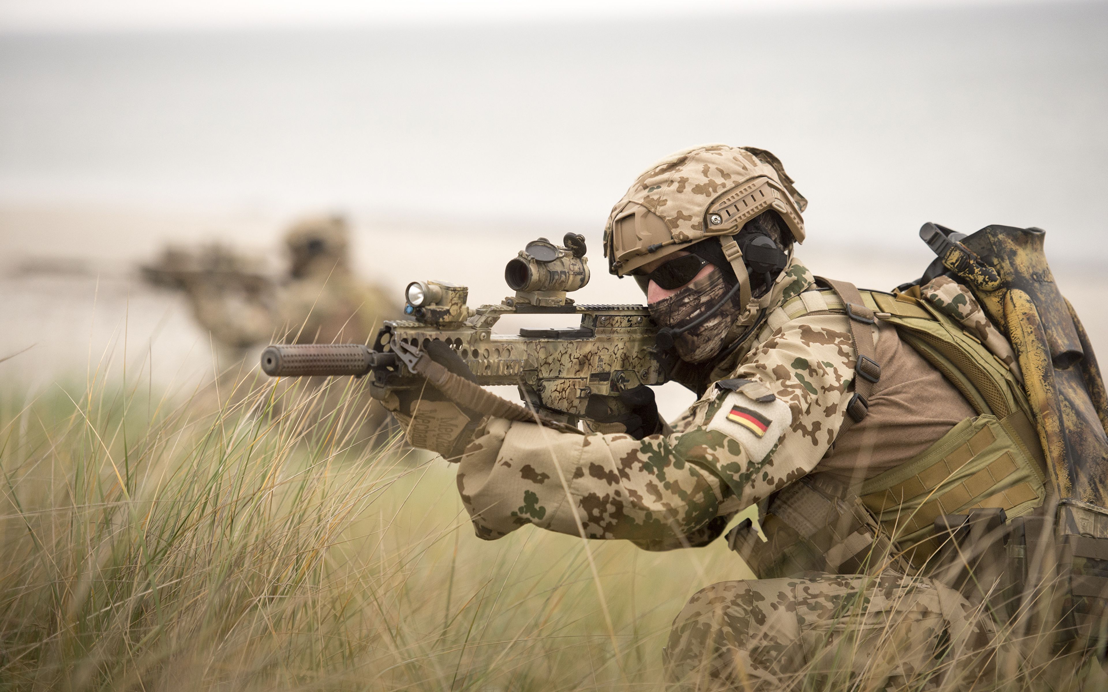 Image Special Forces Soldiers Assault rifle German Army 3840x2400