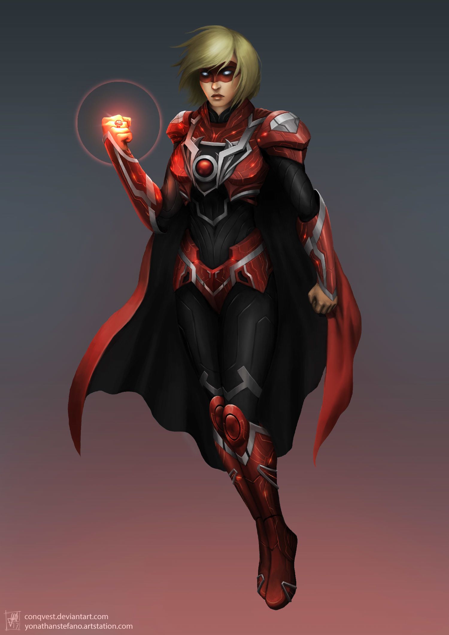 Red Lantern Supergirl X Worldkiller 1 Costume, Yonathan Stefano