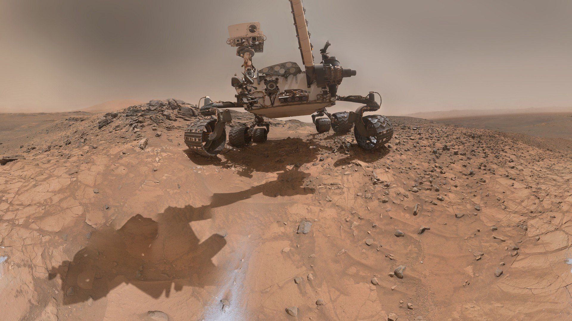 Curiosity Rover Selfie With Arm HD Wallpaper