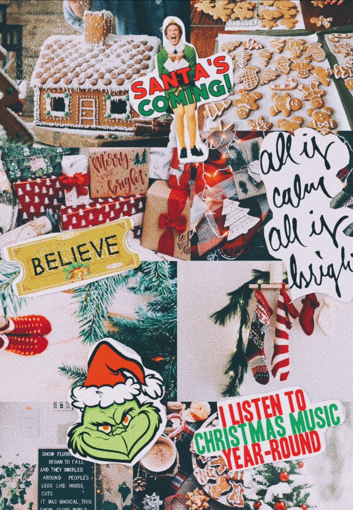 P I N T E R E S T :. Cute christmas wallpaper, Christmas wallpaper, Christmas collage