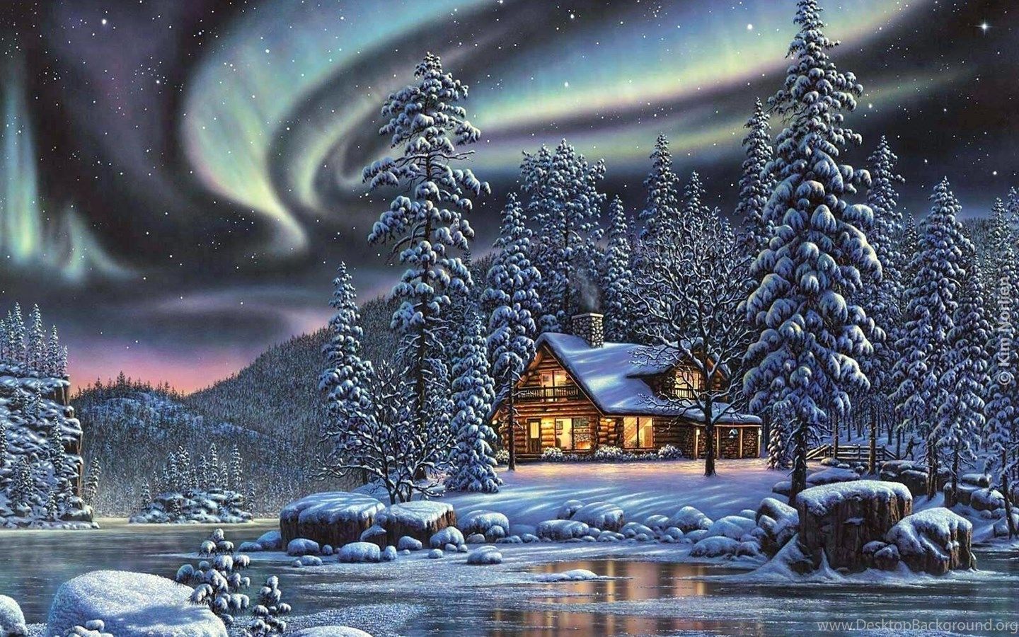 Kim Norlien Fantasy Sci fi Artistic Art Landscapes Nature Winter. Desktop Background