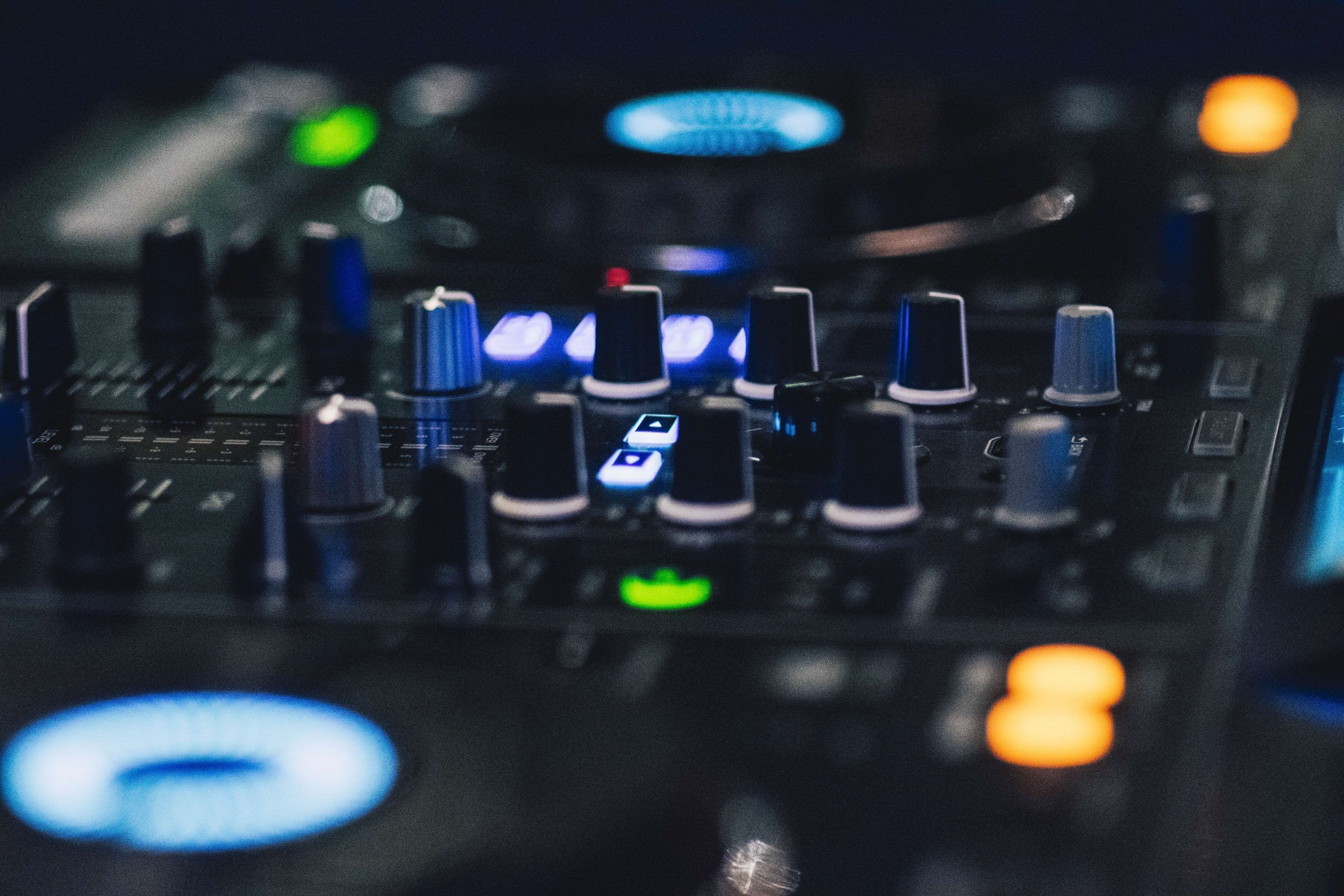detail #dj mixer #led lights #sound control #sound mixer