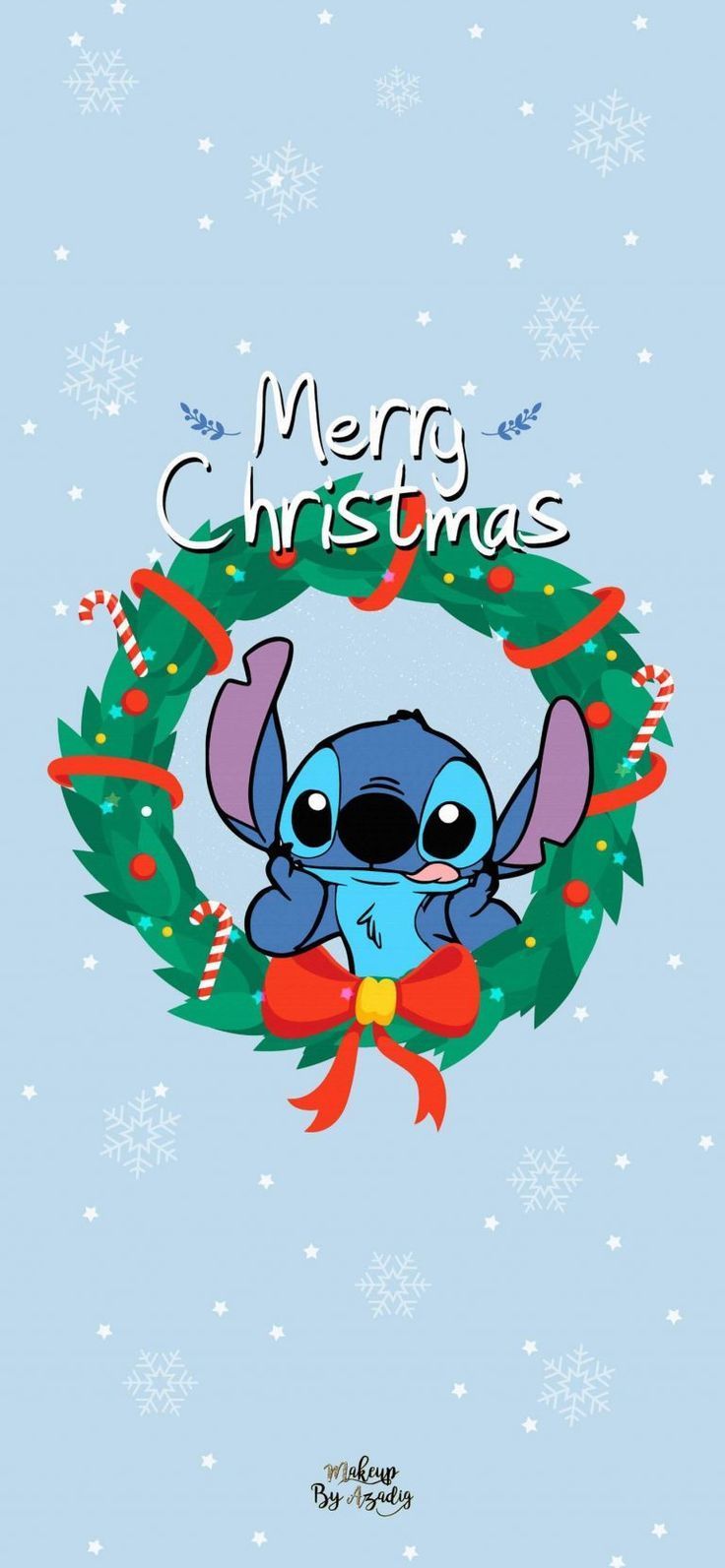 Lock Screen Disney Stitch Christmas Wallpaper