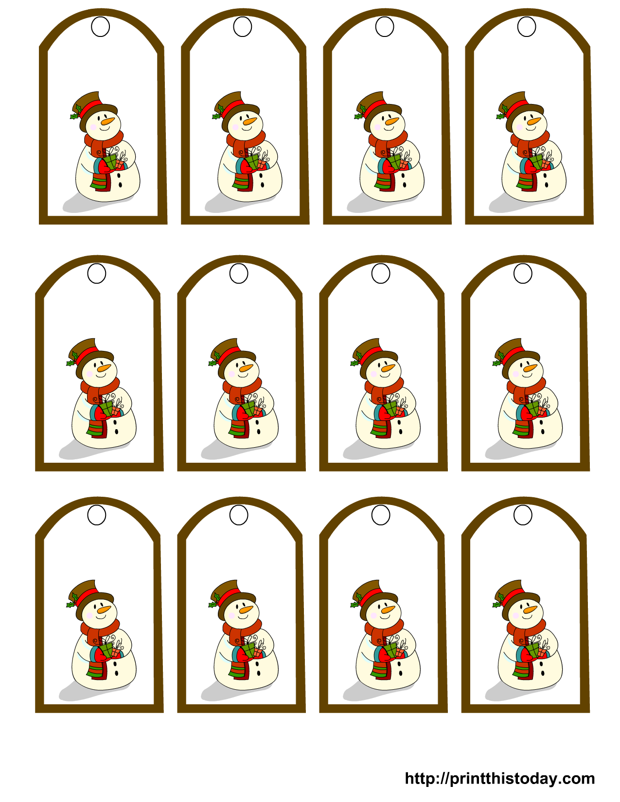 Free Printable Snowman Christmas Gift Tags. Print This Today. Christmas gift tags printable, Free printable christmas gift tags, Christmas tags printable
