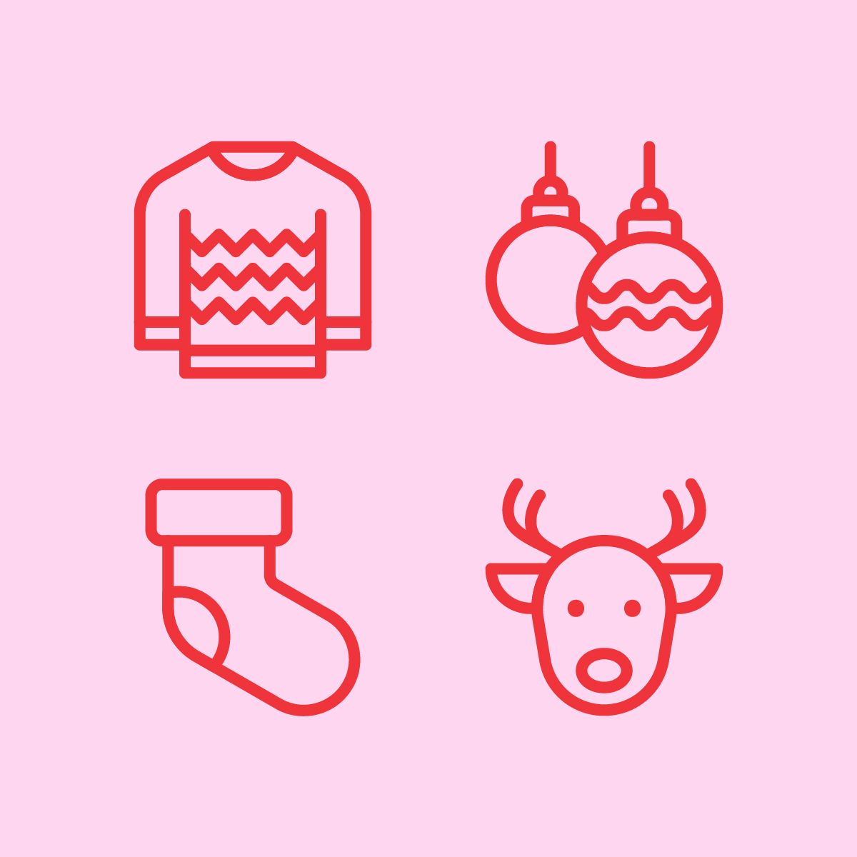 Christmas Line Icon Set. Christmas icons, Holiday icon, Tree icon