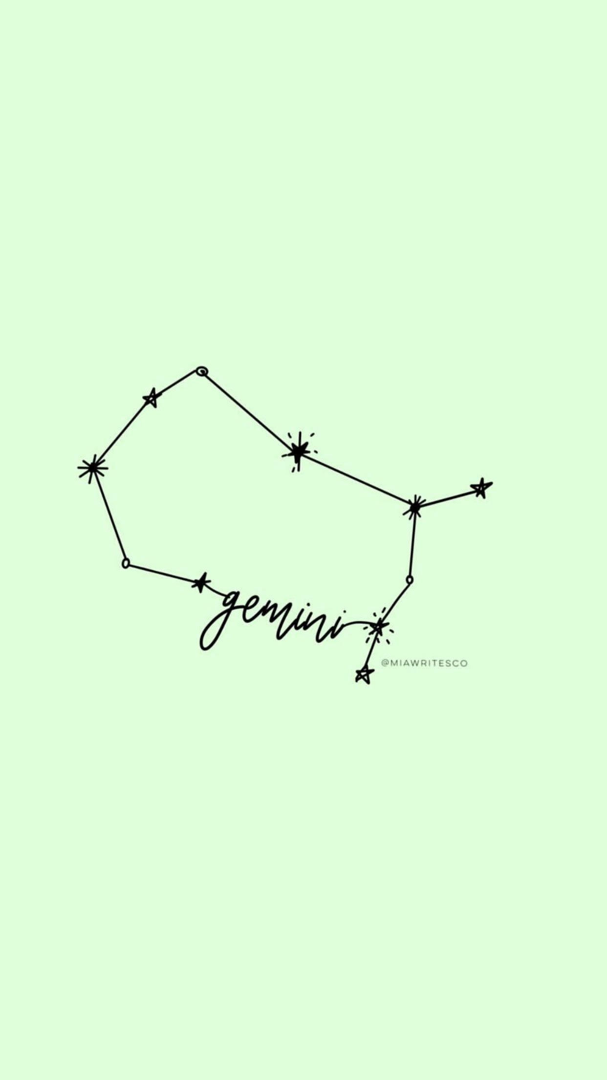 Gemini Constellation created on Procreate app on IPAD. Gemini wallpaper, Gemini constellation, Name wallpaper