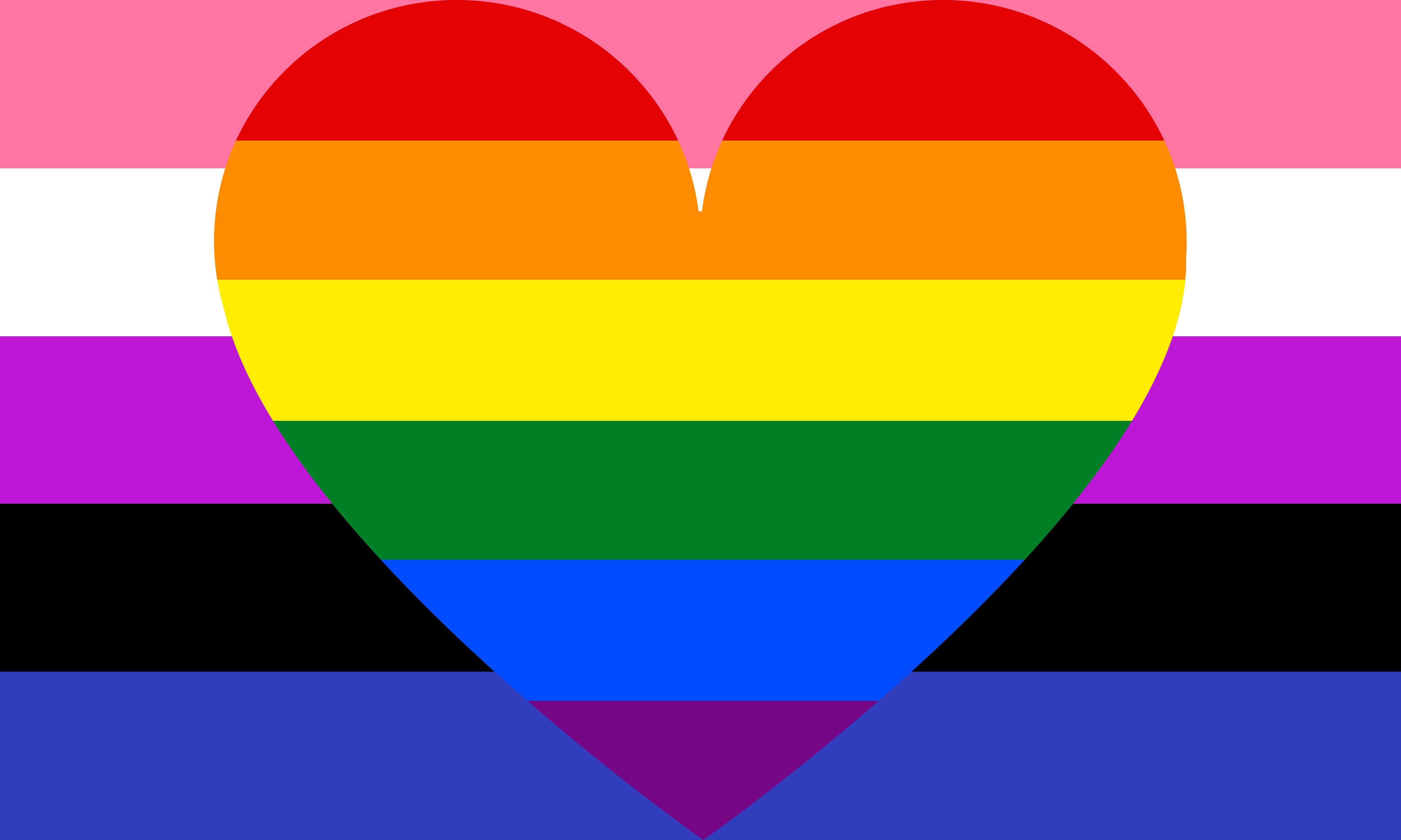 gender fluid flag heart emoji
