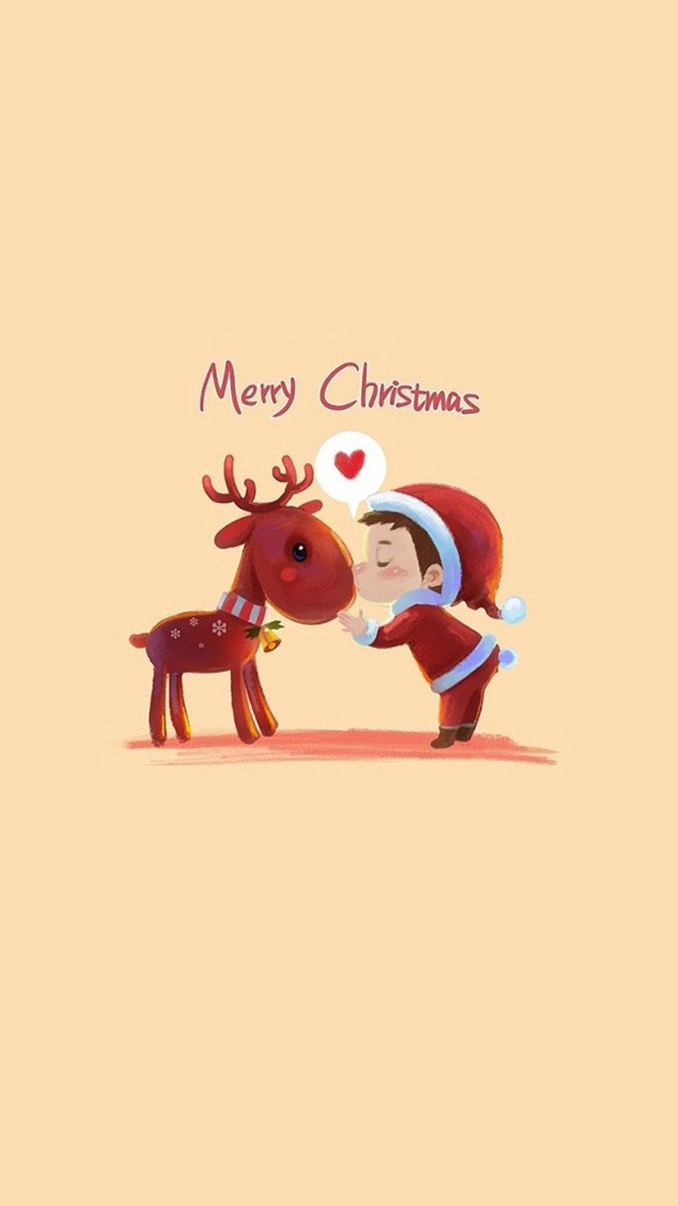 Cute Christmas Reindeer Wallpaper Free Cute Christmas Reindeer Background