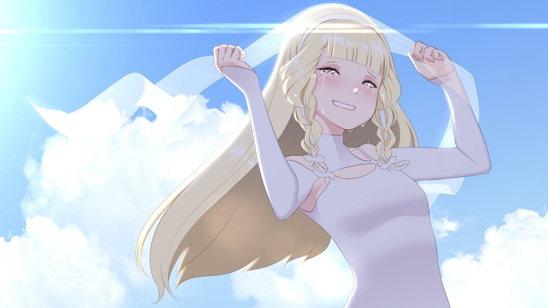 Download 1920x1080 Maquia, Sayonara No Asa Ni Yakusoku No Hana Wo Kazarou, Smiling, Blonde Wallpaper for Widescreen