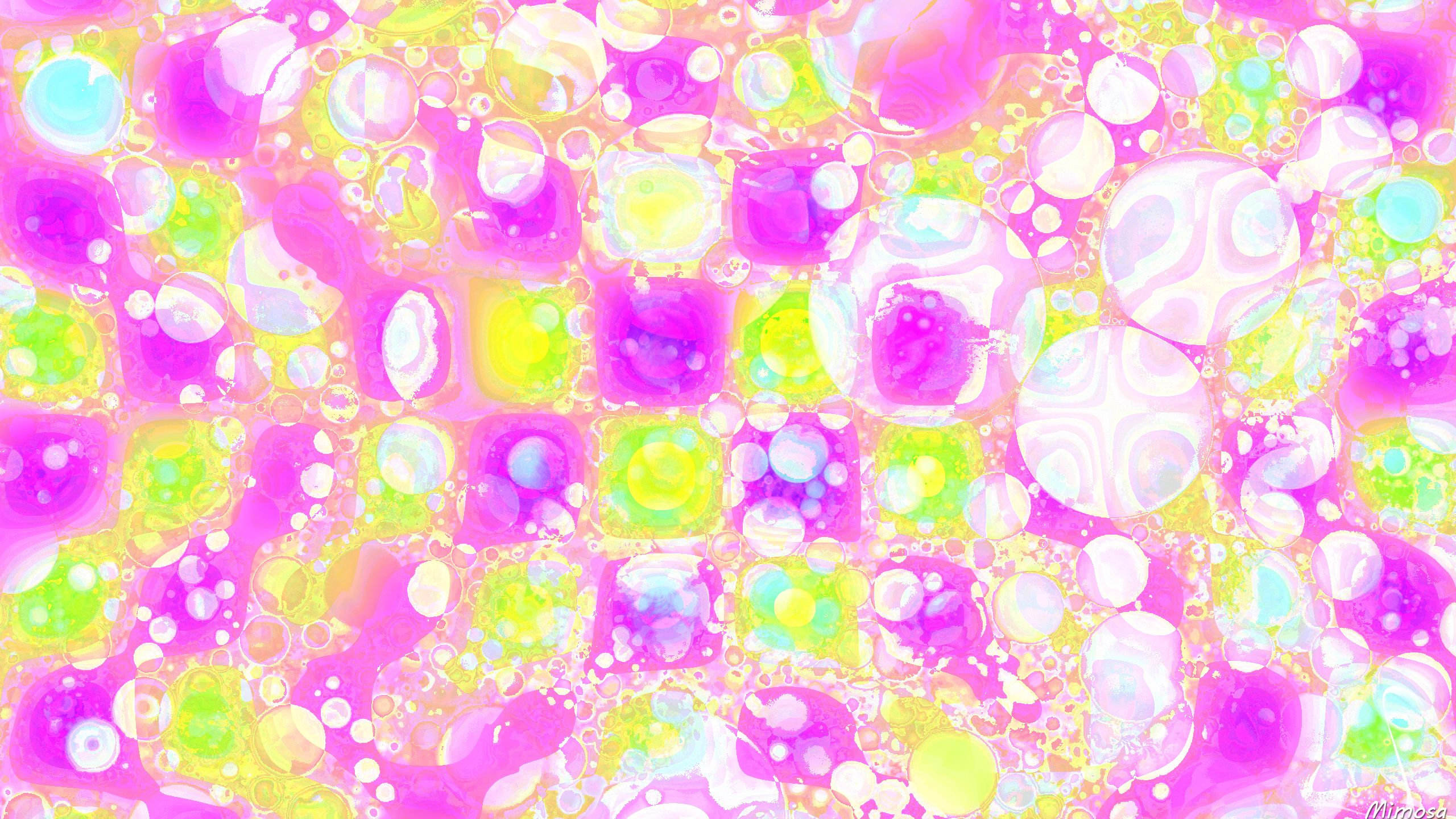 Abstract Artistic Circle Colors Digital Art Pastel Wallpaper:2560x1440