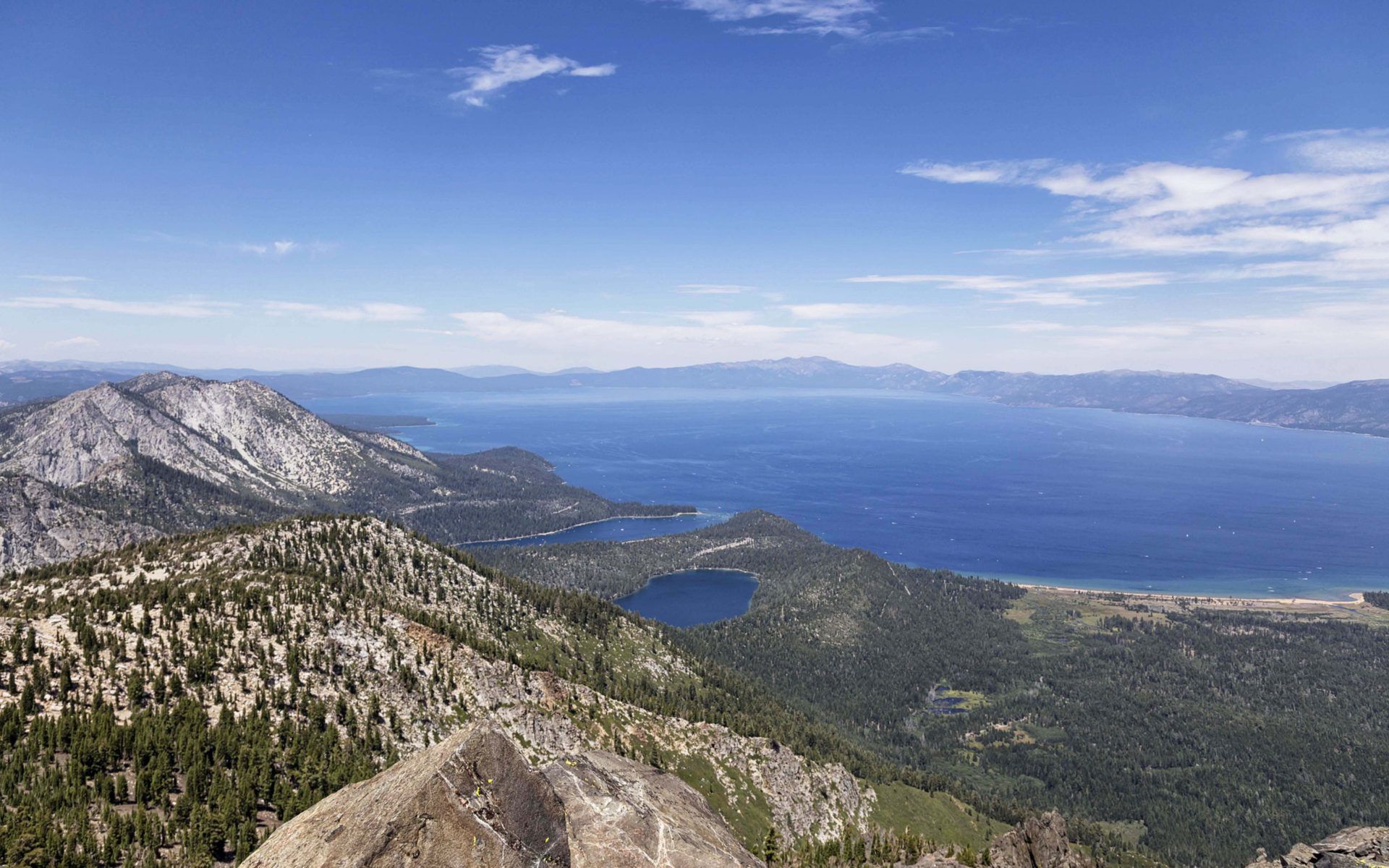 Lake Tahoe Alpine Freshwater Lake In Sierra Nevada In North America The Sixth Largest Lake Of Volume In The United States The View From The Top Of Mount Talac, Wallpaper13.com