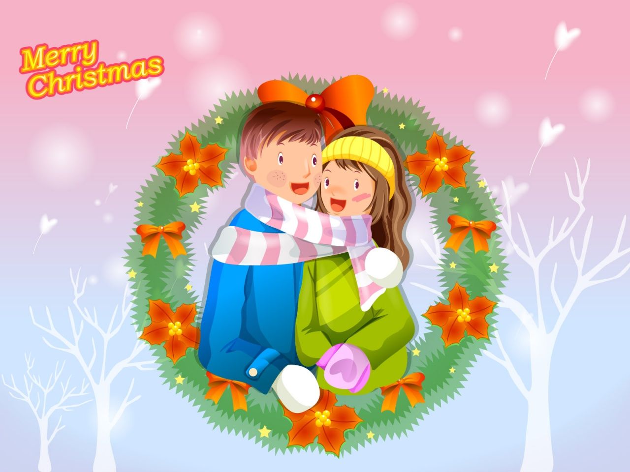 Crown Christmas Couple Wallpaper in jpg format for free download