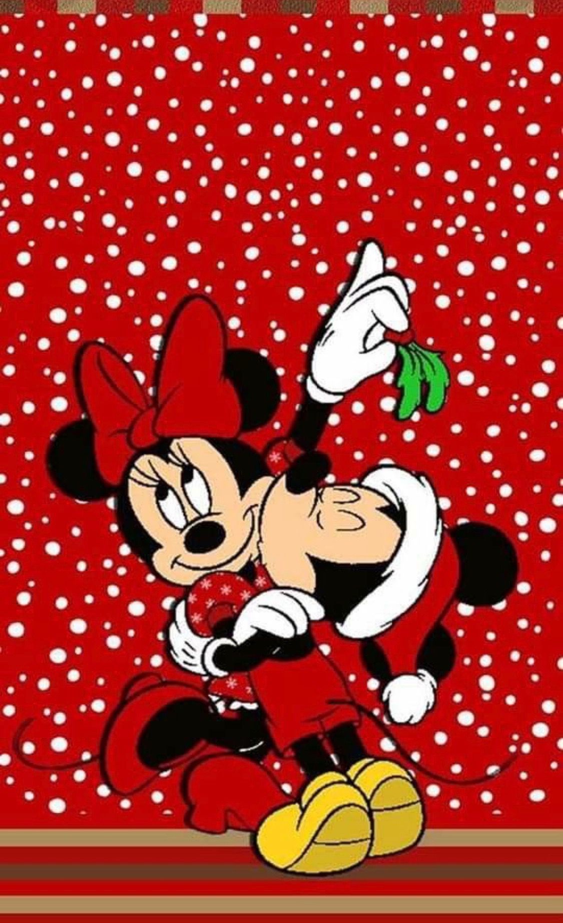 Mickey and Minnie Mouse Christmas. Minnie mouse christmas, Mickey mouse christmas, Wallpaper iphone christmas