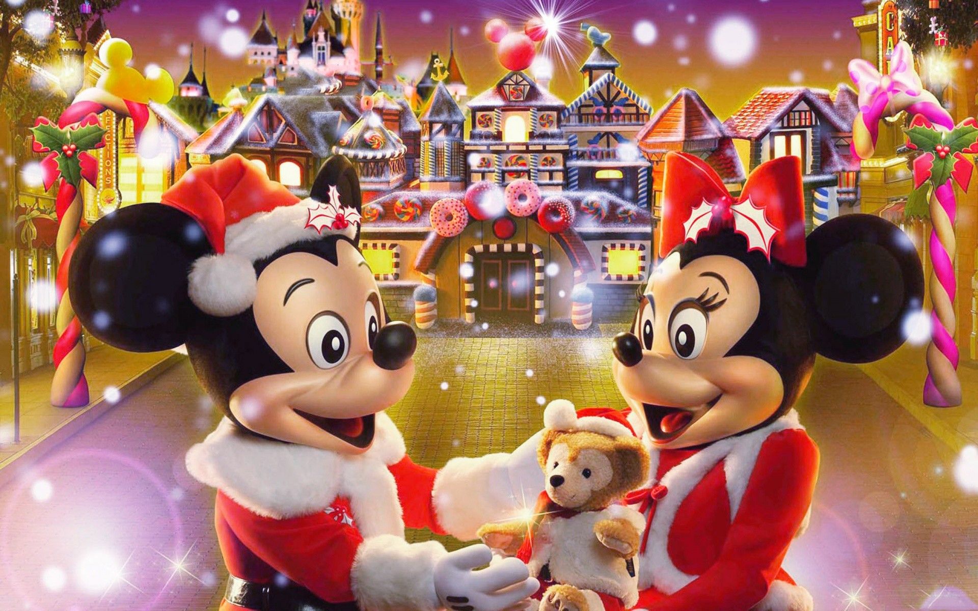 Mickey Mouse Christmas Background