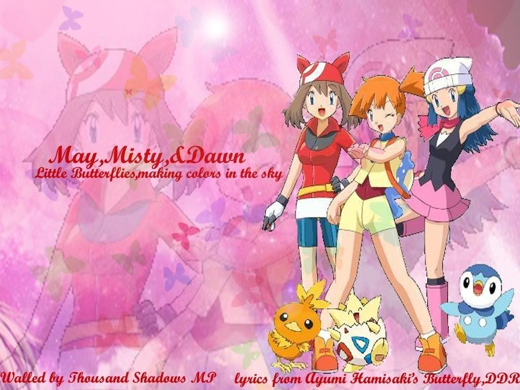 Misty, May, &Dawnémon wallpaper