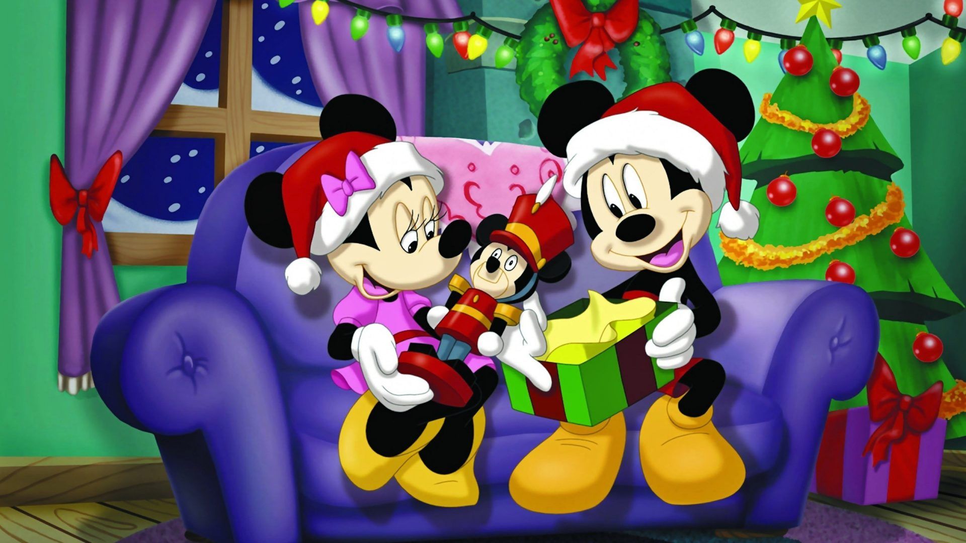 Mickey Mouse And Minnie Mouse Christmas Gifts Desktop Background 2560x1600, Wallpaper13.com