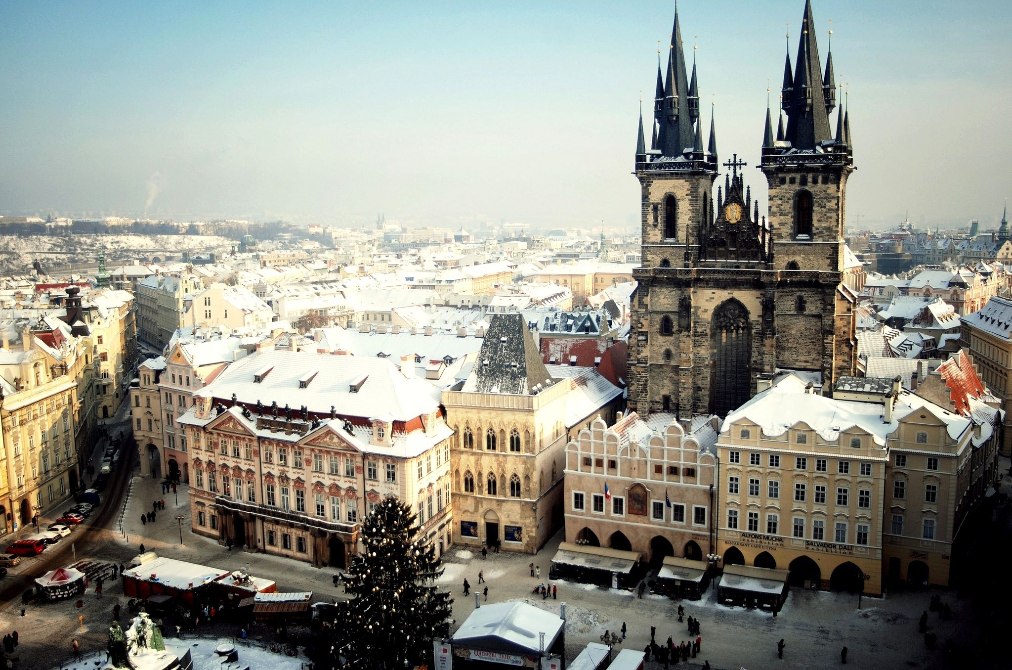 prague, Czech, Buildings, Winter Wallpaper HD / Desktop and Mobile Background