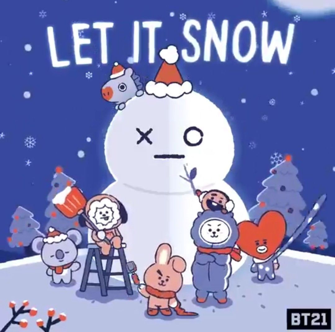 bt21. Winter wallpaper, Bts fanart, Line friends