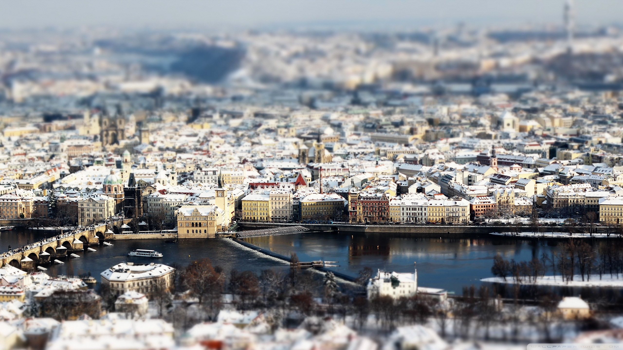 Prague Winter Panorama Ultra HD Desktop Background Wallpaper for 4K UHD TV, Multi Display, Dual Monitor, Tablet