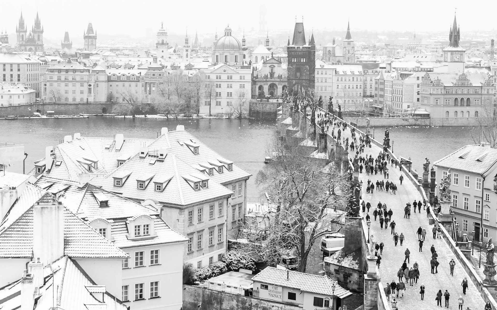 people, Cityscape, Prague, City, Winter HD Wallpaper / Desktop and Mobile Image & Photo