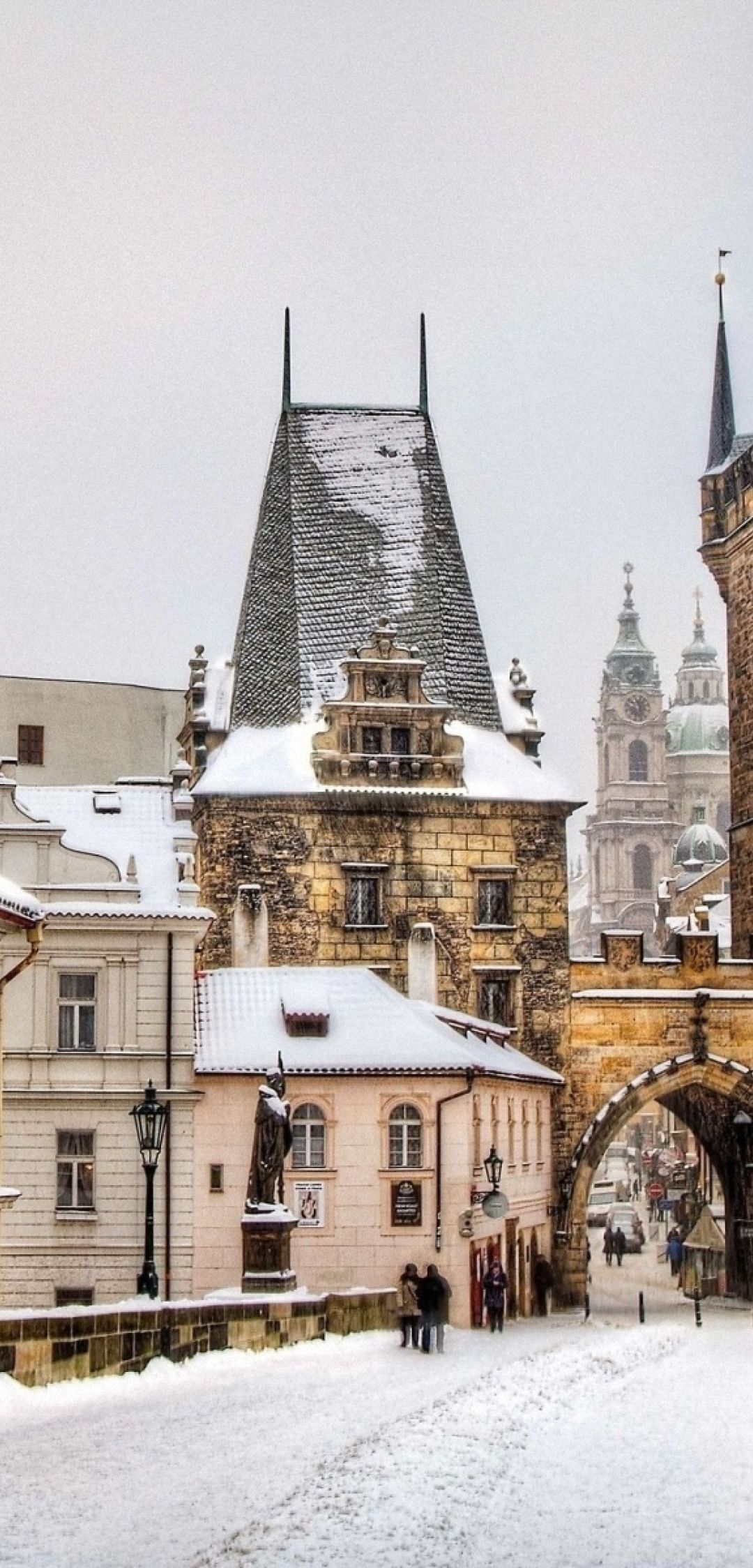 prague, czech republic, winter 1080x2248 Resolution Wallpaper, HD City 4K Wallpaper, Image, Photo and Background