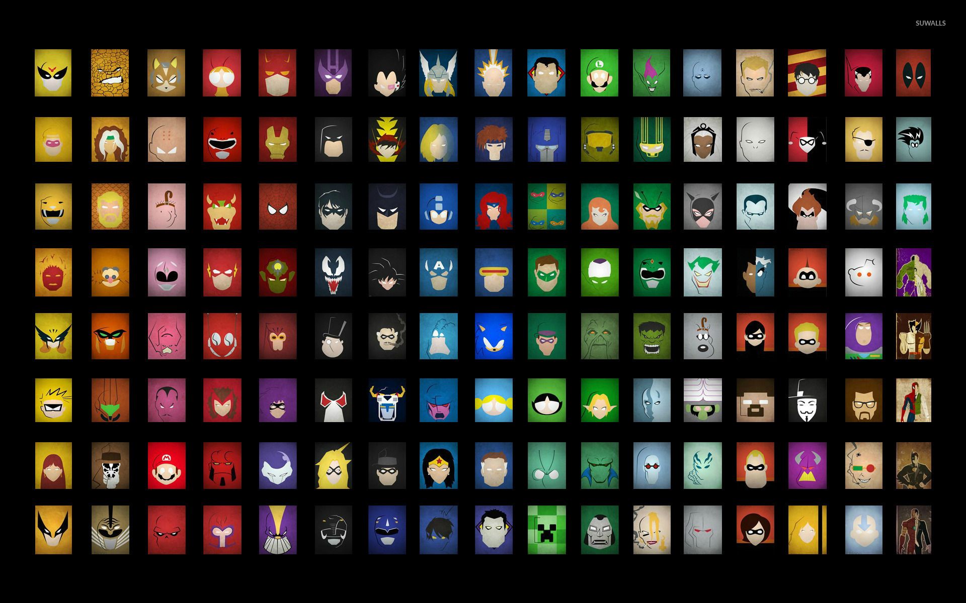 Superheroes Wallpaper Marvel Character Symbols Wallpaper & Background Download