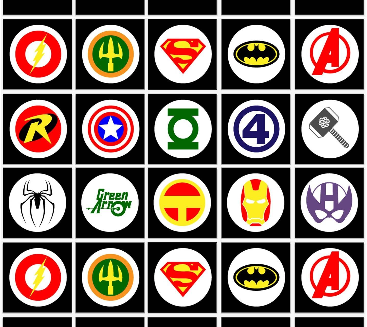 Superhero Symbols Black And White | Hot Sex Picture