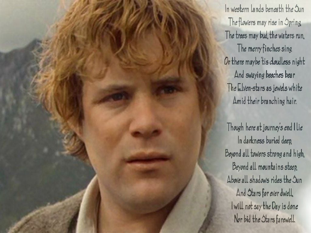 The Nine Walkers Wallpaper: Samwise the Brave. Middle earth, The hobbit, Lord of the rings