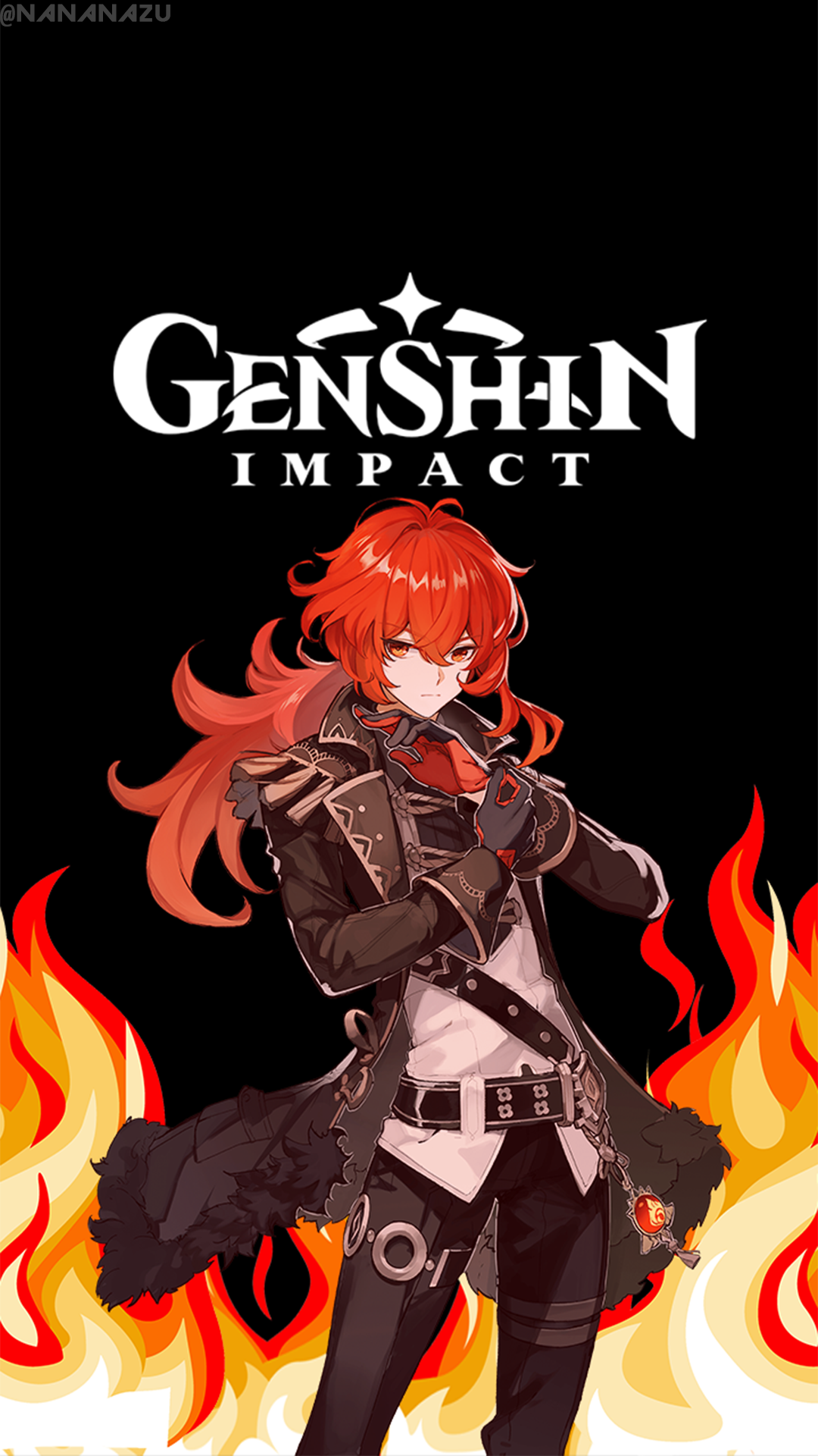 Genshin Impact Diluc Wallpaper Android. Fantasy concept art, Impact, Anime