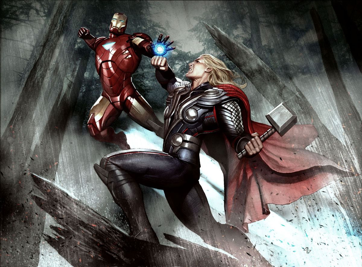 The Avengers Thor and Iron Man Wallpaper HD image & DC