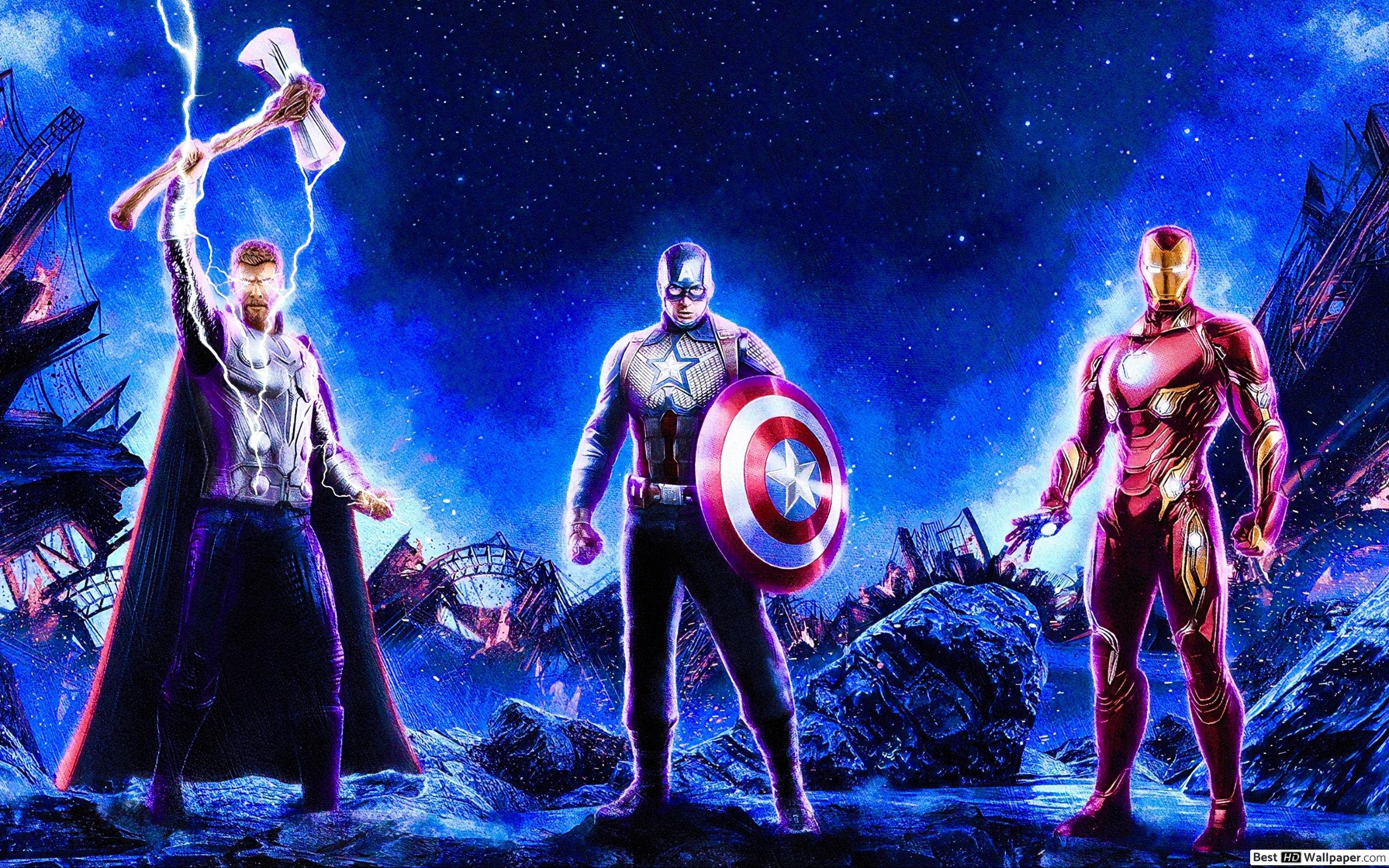 Avengers: Endgame, Captain America & Iron Man HD wallpaper download