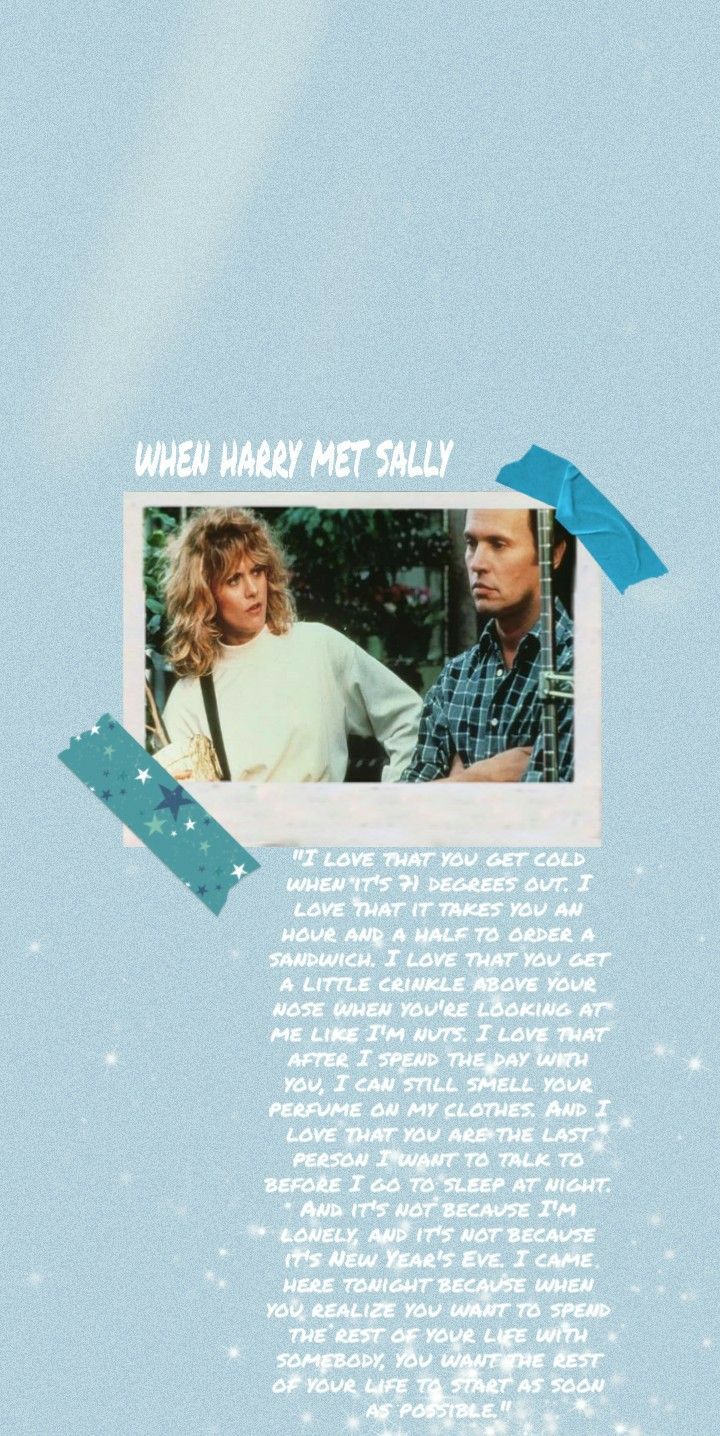 When Harry Met Sally Wallpaper Lock Screen In 2020. When Harry Met Sally, Cute Wallpaper, Wallpaper