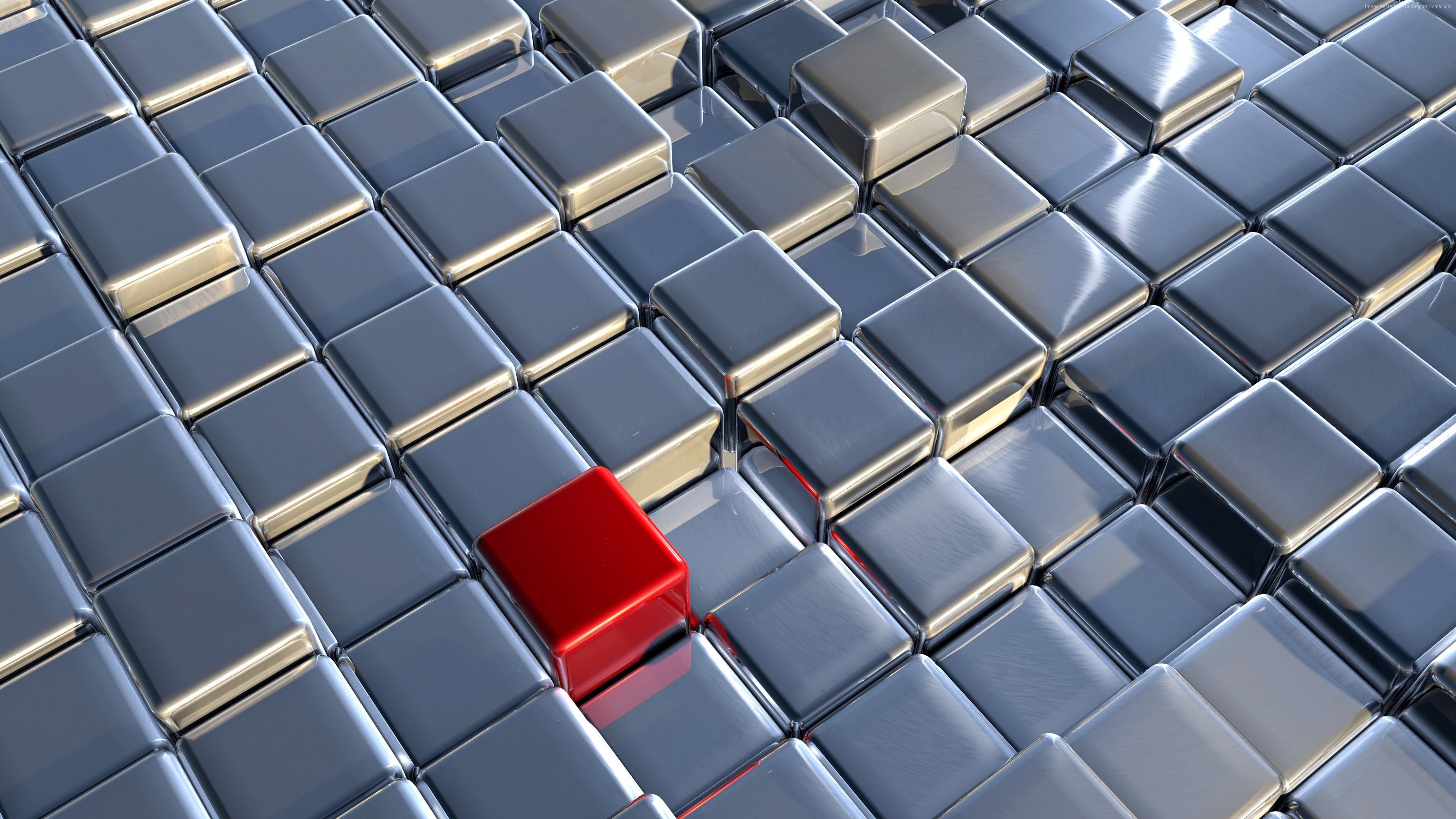 Wallpaper Artistic, 3D, Cube, Digital Art, 4K, Abstract Wallpaper Download Resolution 4K Wallpaper