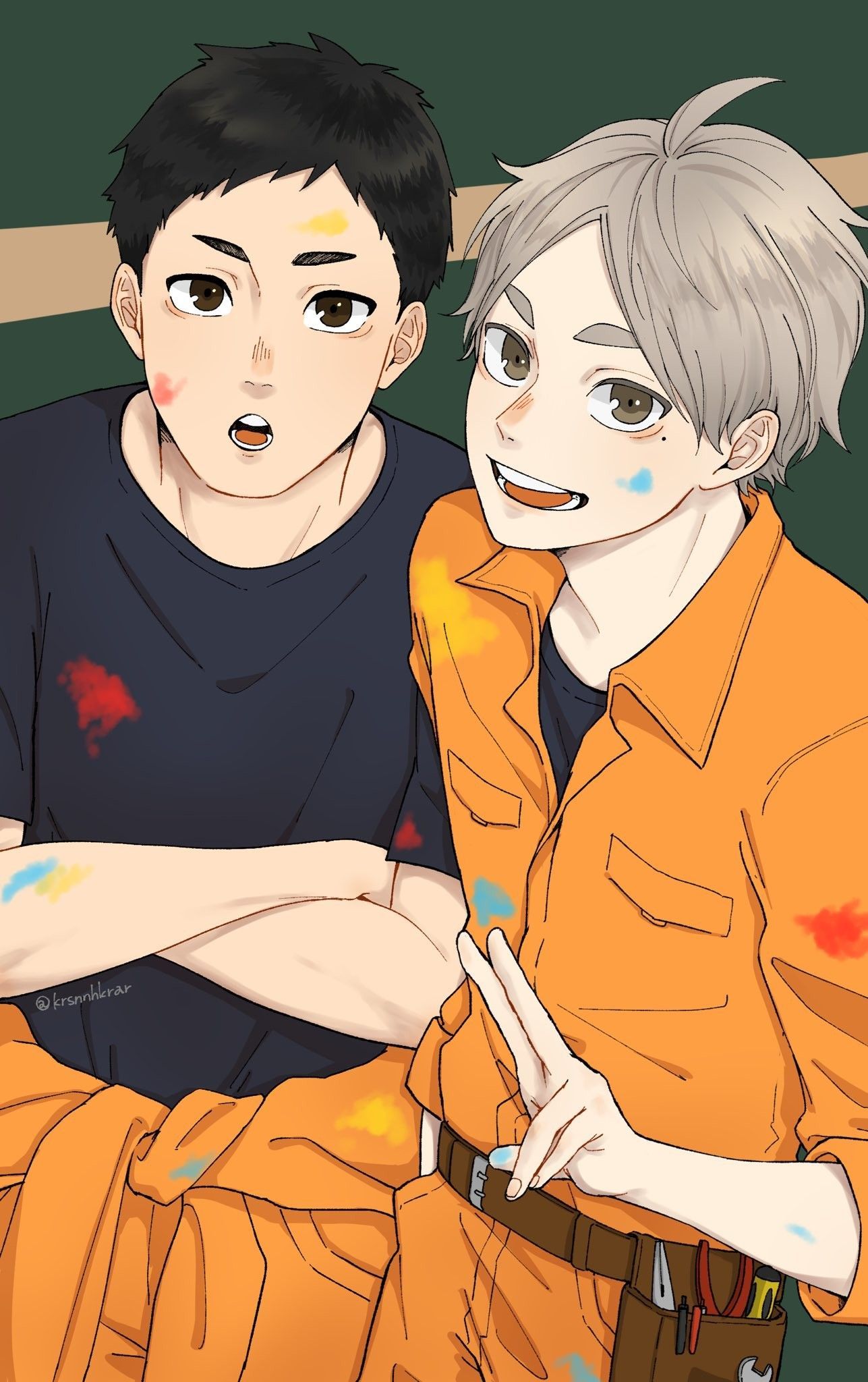 Daichi & Sugawara. Haikyuu anime, Haikyuu characters, Haikyuu fanart